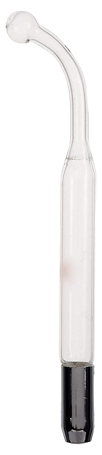 High Frequency Electrotherapy Glass Tubes for Skin Care & Facial Rejuvenation - Professional Salon & Home Use - Crescent Shape with Dot Point Design