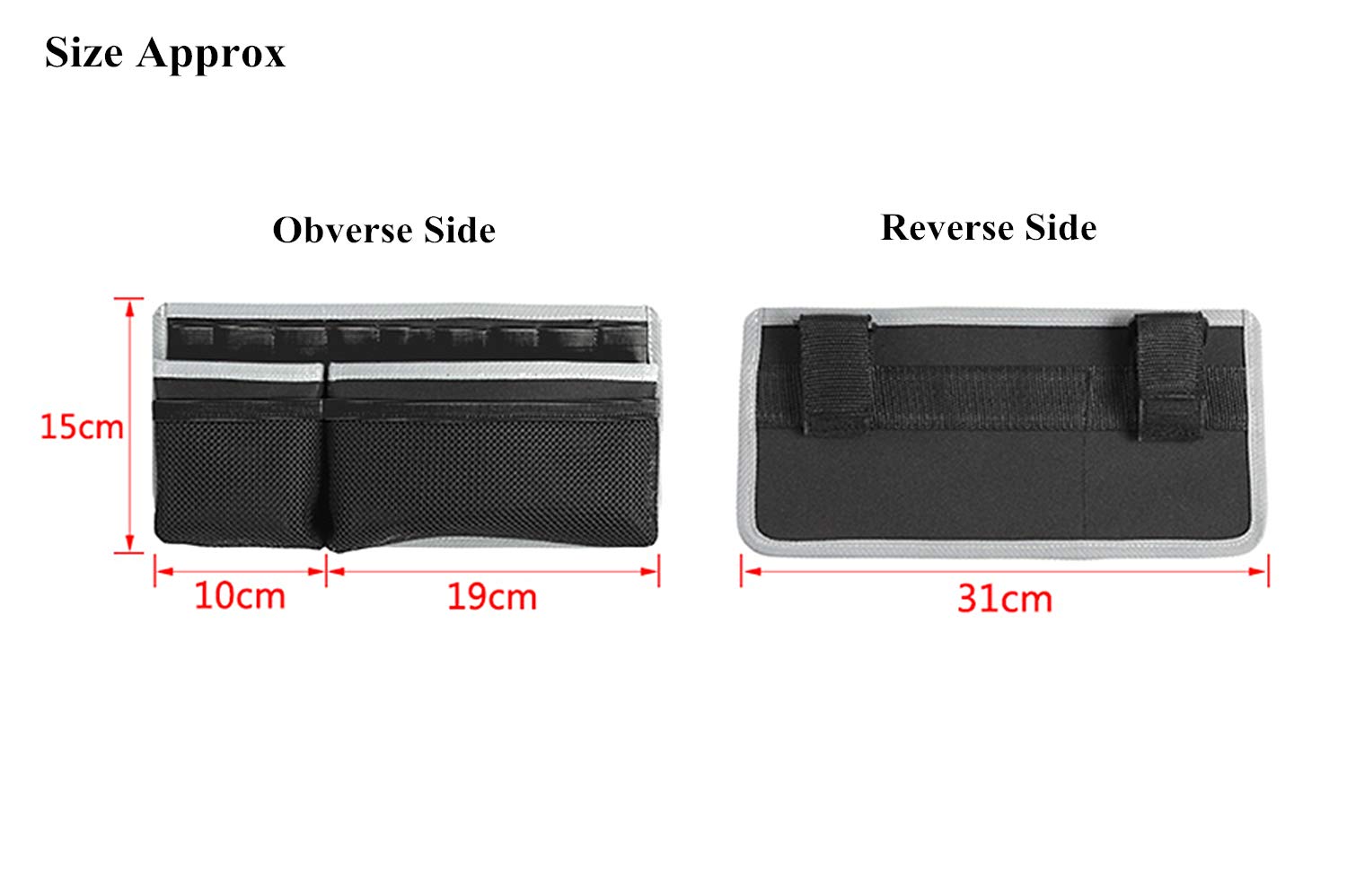 1997-2006 Jeep Wrangler TJ SE Sport Sahara Rubicon Interior Grab Handle Storage Organizer Bag - Car Accessories for Phone, Keys & Small Items - Perfect for Off-Roading & Daily Commute