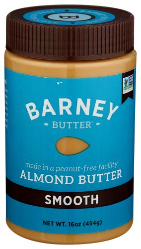 Barney Butter Smooth Almond Butter 16 Oz (Pack of 6) - Gluten Free, Non-GMO, Vegan Spread - Perfect for Toast, Smoothies & Healthy Snacks