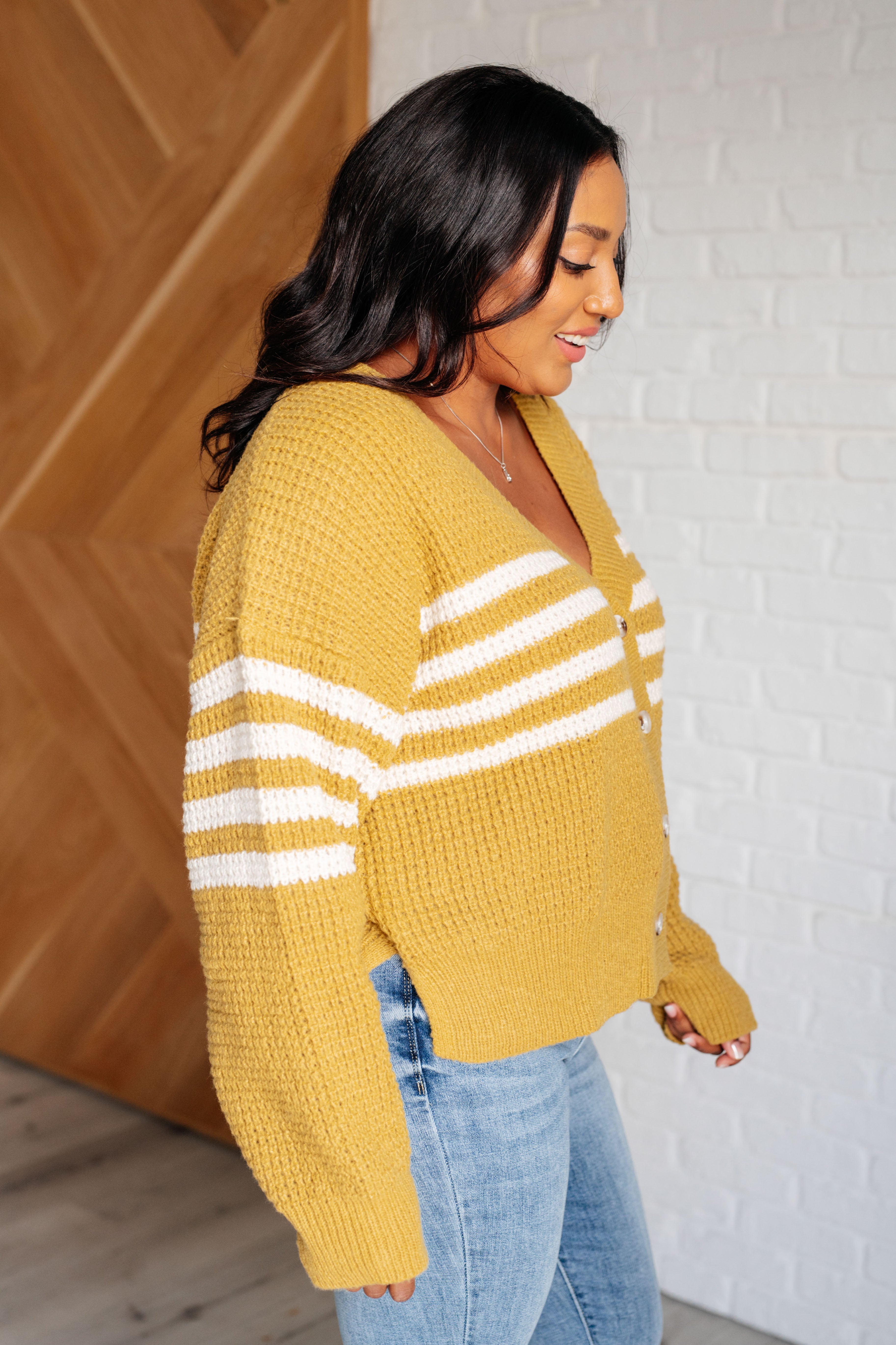 Stylish Striped Cardigan for Women - Cozy Knit Sweater for Fall & Winter | Perfect for Office, Casual Outfits & Coffee Dates