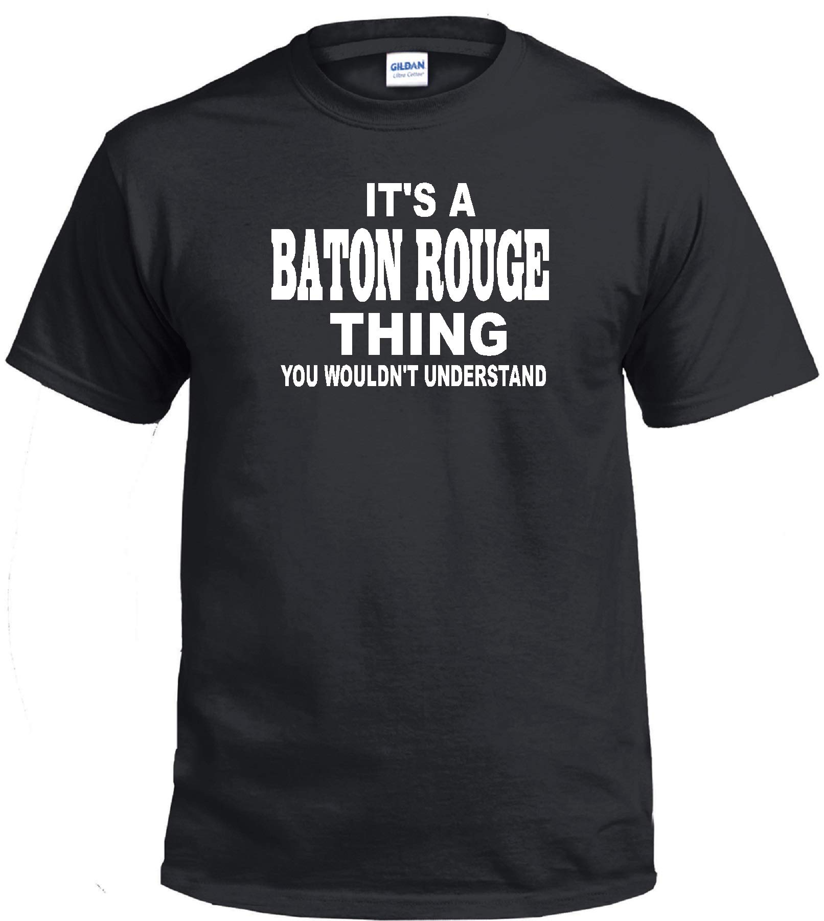 STUFF WITH ATTITUDE Baton Rouge Graphic Black T-Shirt | Cool Casual Streetwear for Men & Women | Perfect for Concerts, Parties & Everyday Wear