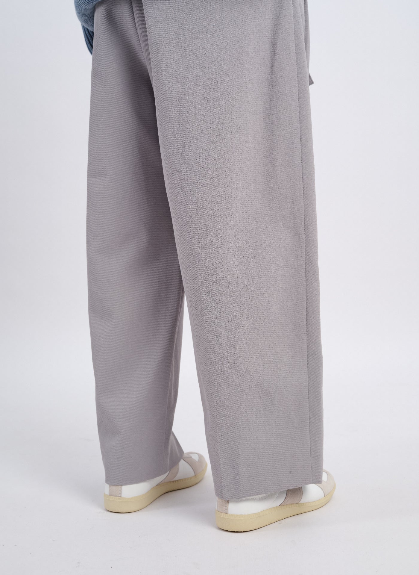 Solotex Gabardine Work Pleated Wide Leg Pants (P17) - Comfortable & Stylish Office Wear for Women