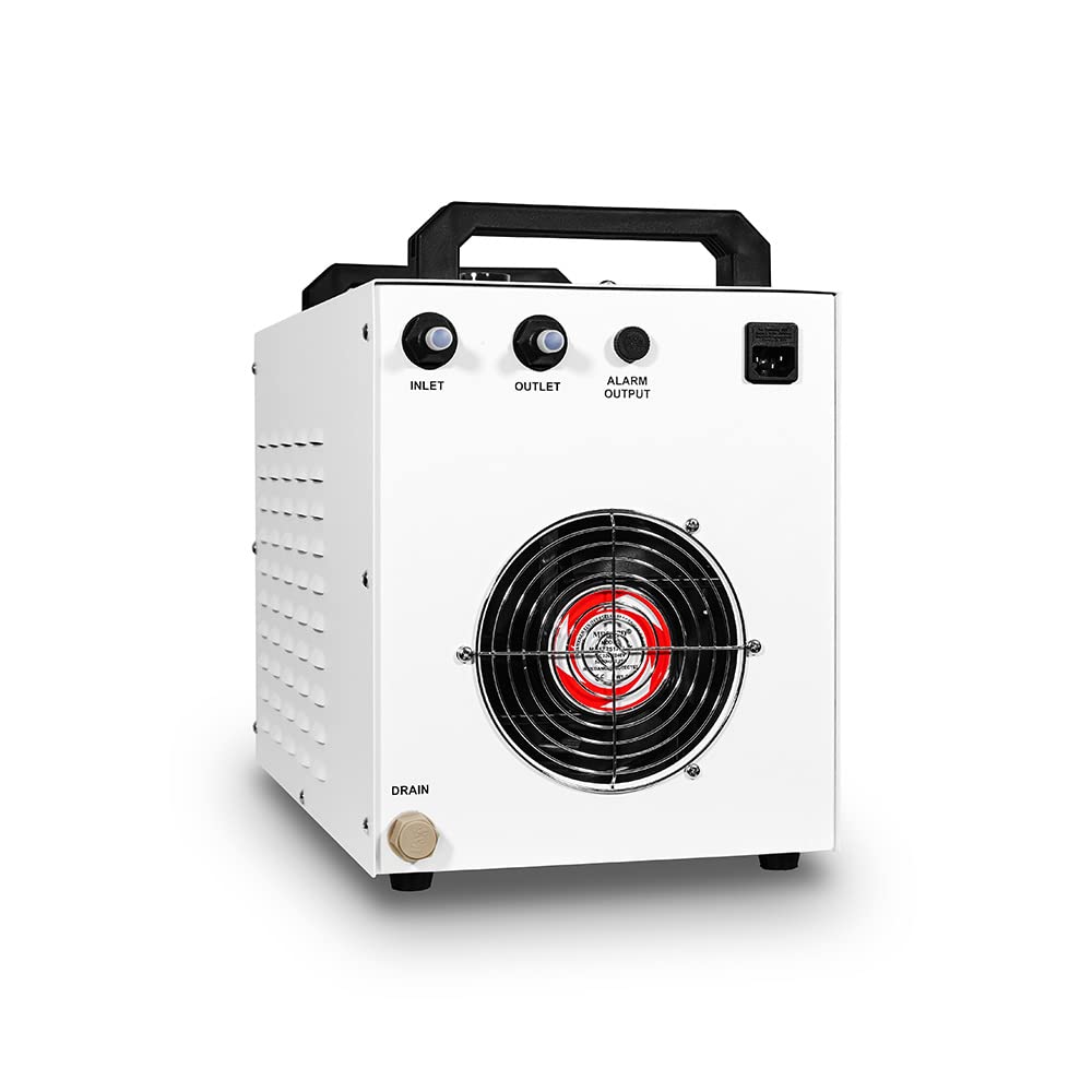 CW-3000DG Industrial Water Chiller - Thermolysis Cooling System for CO2 Laser Engraving Machines | 1P 110V 60Hz AC | Perfect for Glass Tube Engraving & Industrial Cooling Applications