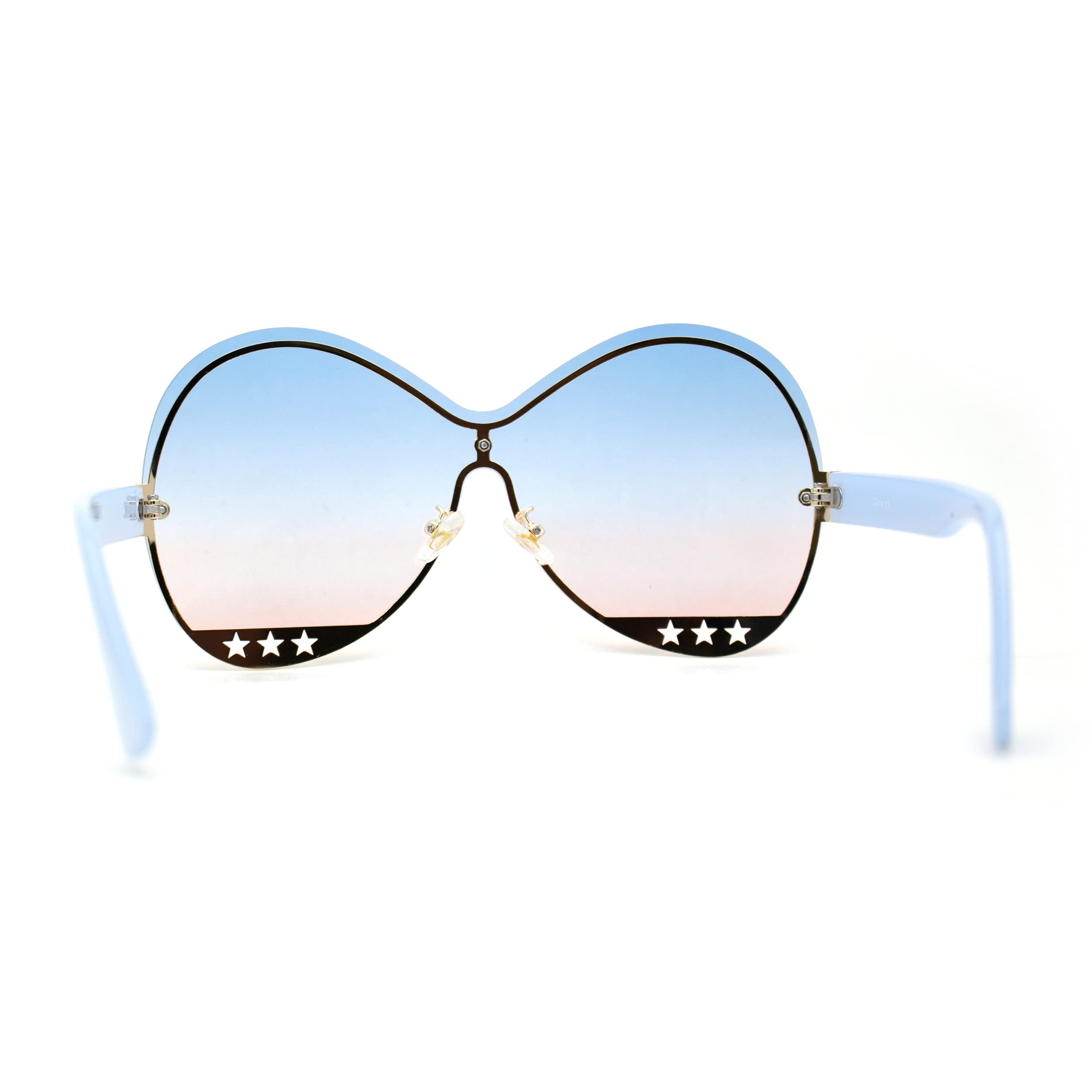 Oversized Dragonfly Shield Round Butterfly Sunglasses for Women - UV Protection Fashion Sunglasses for Outdoor, Beach, and Summer Activities