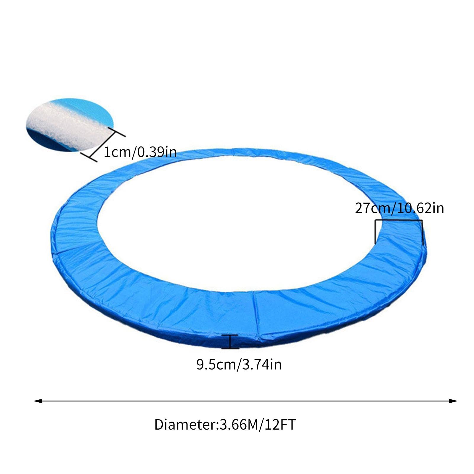 Durable Waterproof Trampoline Cover - Heavy Duty Round Trampoline Protective Pad for Edge & Springs Protection | Outdoor Play Equipment for Backyard, Garden & Kids Safety