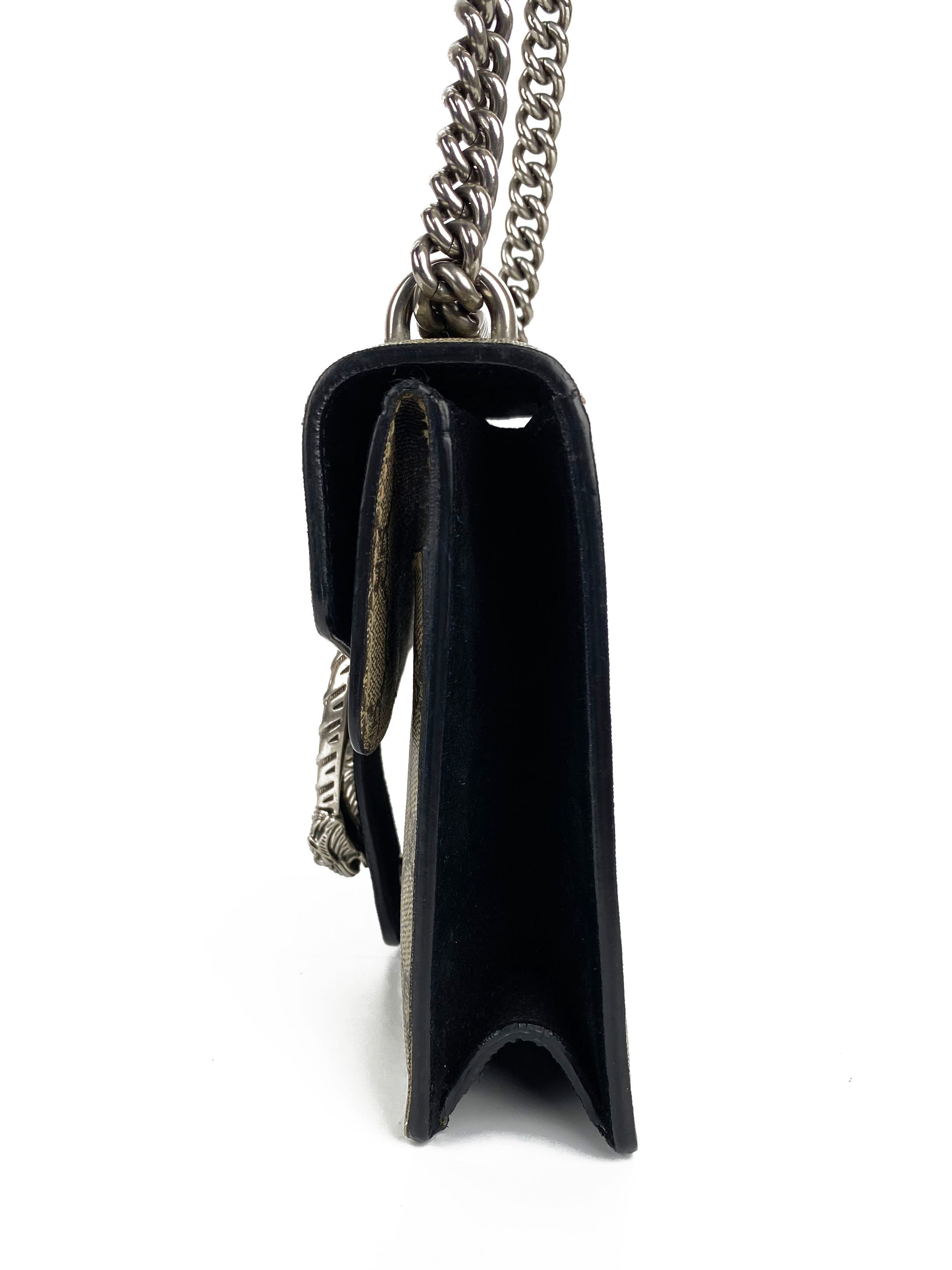 Gucci GG Supreme Mini Dionysus Crossbody Bag with Black Trim - Stylish Luxury Handbag for Women, Perfect for Parties, Dates & Everyday Use