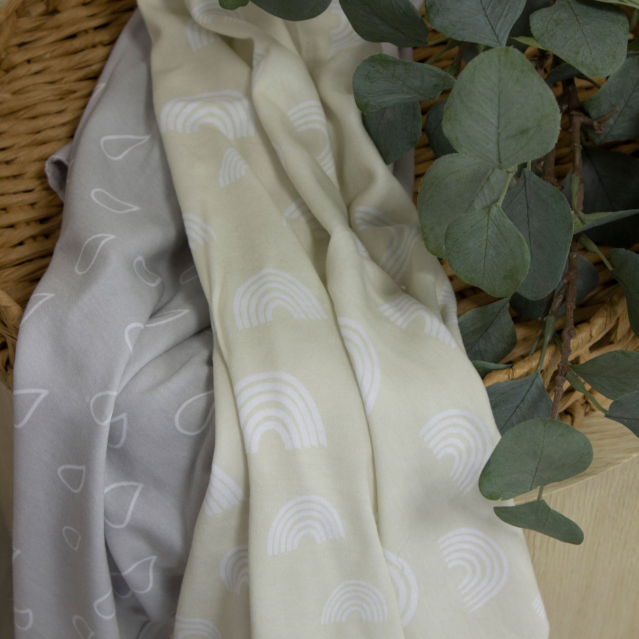 Nordic 2-Pack Jersey Wrap in Grey & Sand - Cozy & Stylish for Home, Office, and Travel