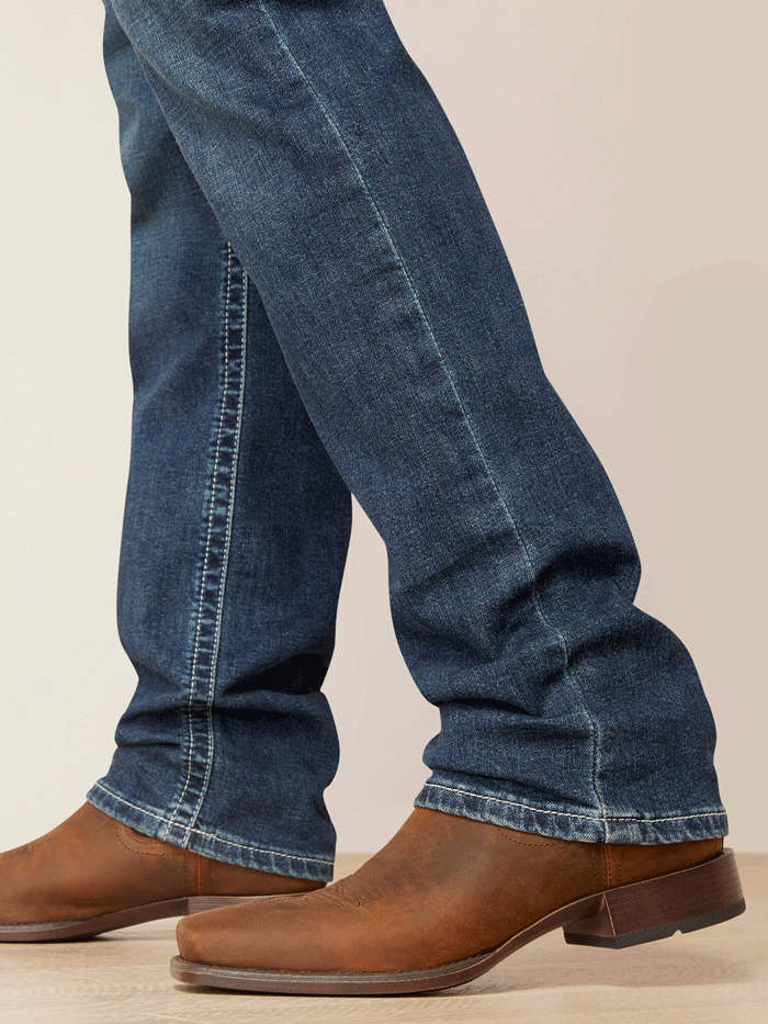 Ariat Men's Modern TekStretch Easton Slim Fit Jean - Galaxy Blue - Comfortable Stretch Denim for Work & Casual Wear | Perfect for Cowboy Boots & Outdoor Activities