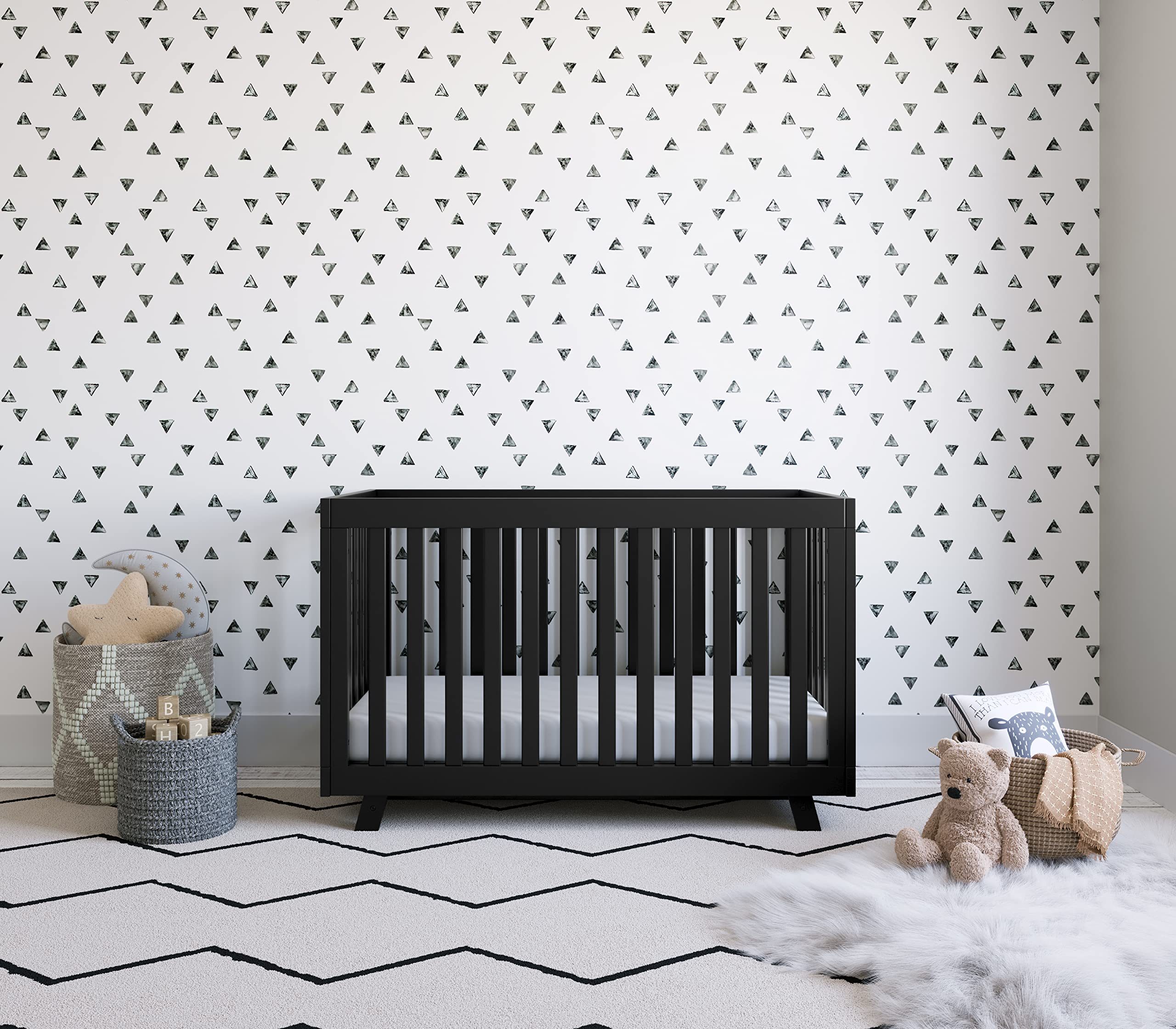 Storkcraft Beckett Convertible Crib in Black – Converts from Baby Crib to Toddler Bed & Daybed, Fits Standard Full-Size Crib Mattress, Adjustable Mattress Support Base – Perfect for Nursery, Kids Room & Daycare Use