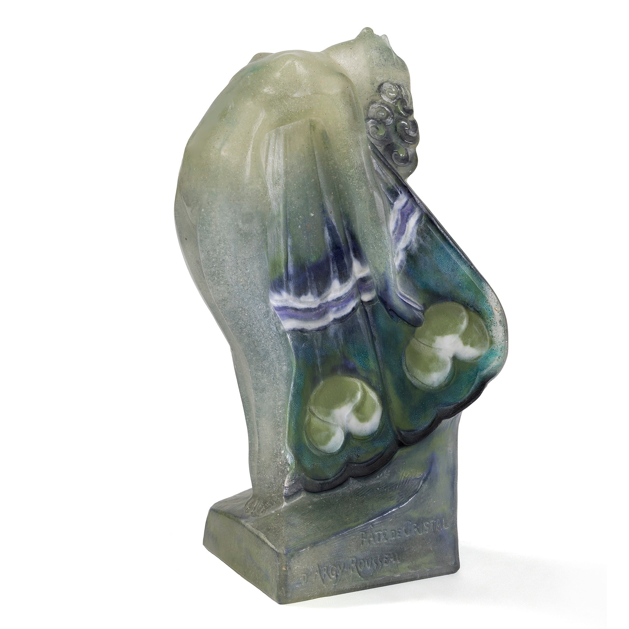 Vintage Marcel Bougrave & Gabriel Argy Rousseau Femme Papillon Pâte de Cristal Glass Figurine - Art Deco Collectible for Home Decor, Gift & Display