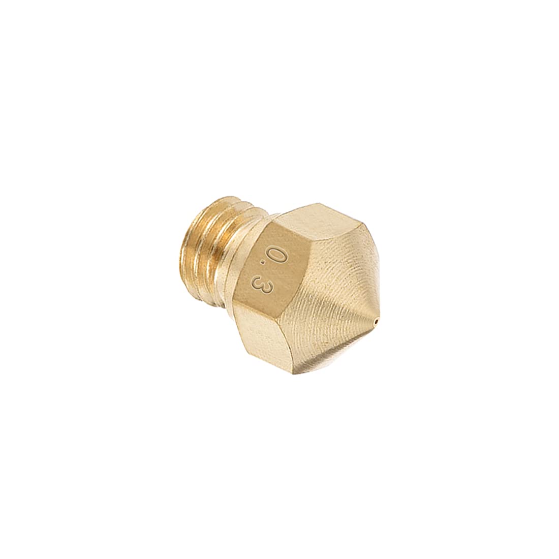 uxcell 5pcs Brass 3D Printer Nozzle 0.3mm, M7 Extruder Print Head Compatible with 1.75mm Filament - Perfect for High-Precision 3D Printing & Miniature Model Creation