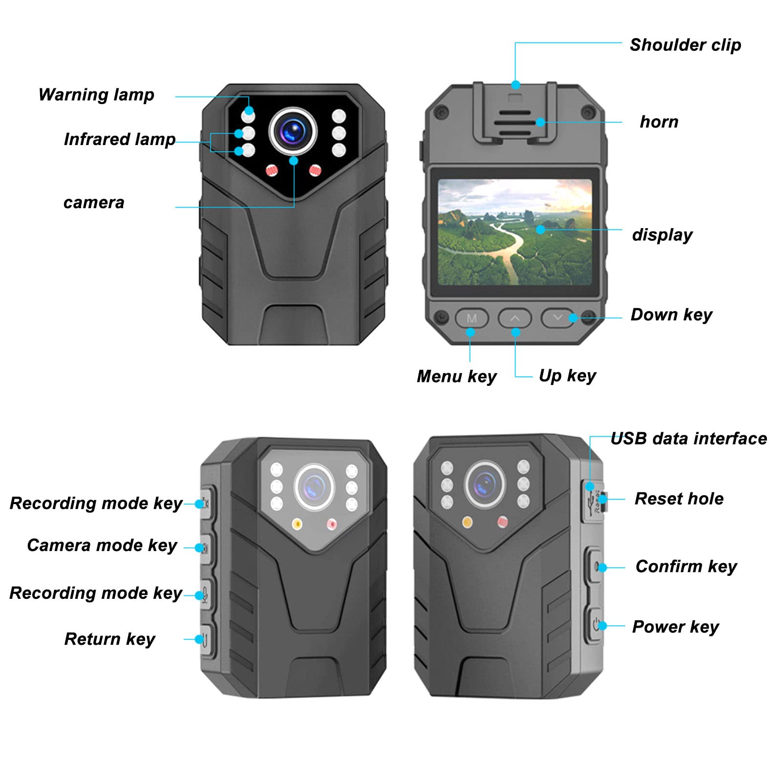 4K Mini Body Camera - Wearable Clip On Police Security Camera with Night Vision & Audio Recording | for Law Enforcement, Security Guards, Cycling | Ideal for Surveillance, Evidence Collection & Outdoor Activities