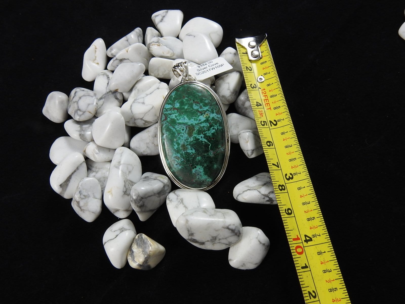 Chrysocolla Sterling Silver Pendant - Natural Gemstone Jewelry for Women, Handmade Necklace for Spiritual Healing & Energy Balance | Perfect for Meditation, Yoga & Everyday Wear