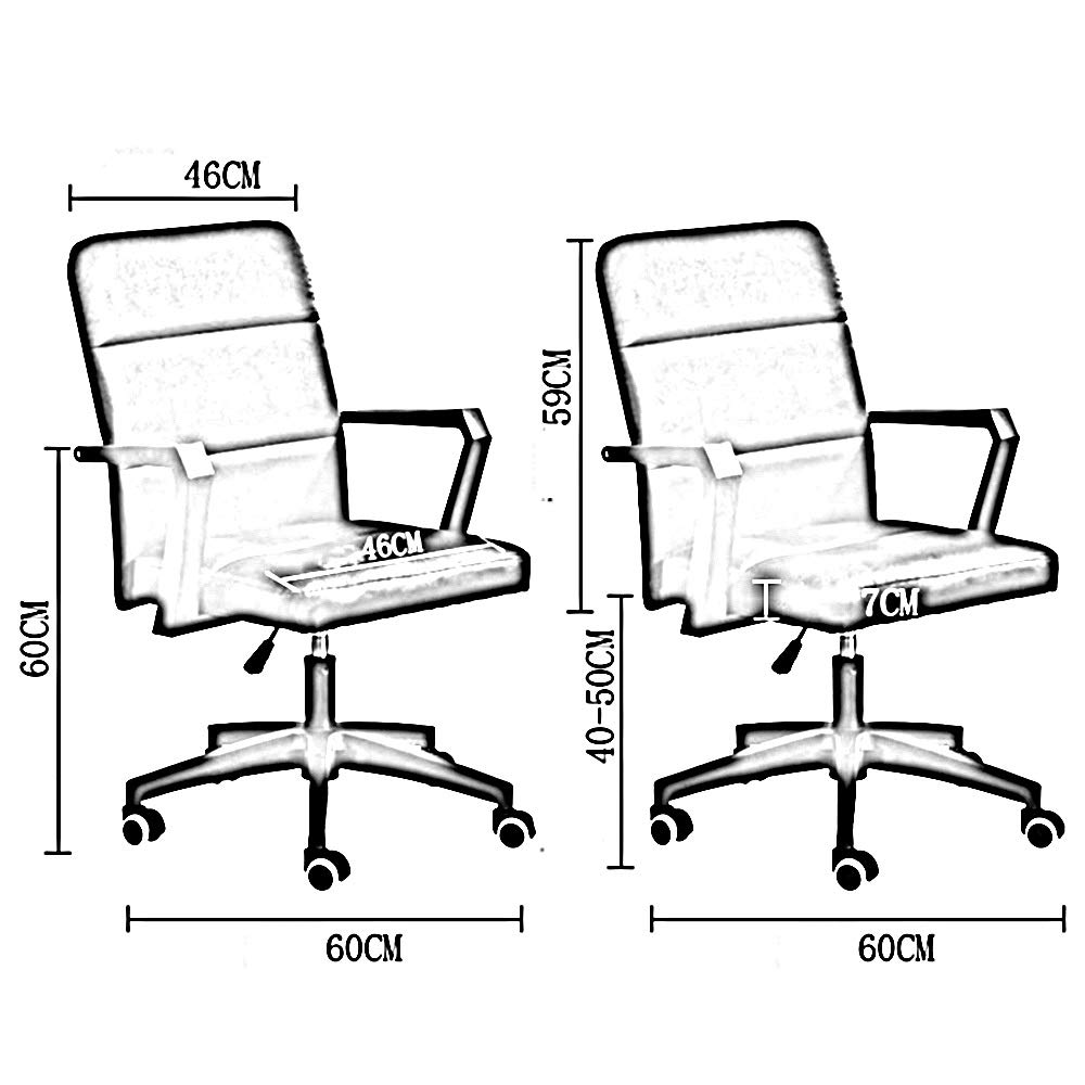 Ergonomic Swivel Computer Desk Chair - High Back PU Leather Gaming Chair with Adjustable Height, 330 lbs Weight Capacity - Perfect for Office, Study, Meeting Room & Home Workspace (Pink)