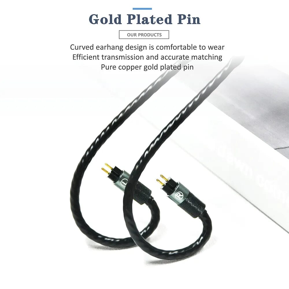 Premium GUCraftsman 6N Single Crystal Silver 0.78mm Hi-Fi Earphone Cable - Compatible with A12t/U12, A18 TIA, Oriolus RE2000PRO, iSINE20 - Perfect for Audiophiles & Professional Music Listening