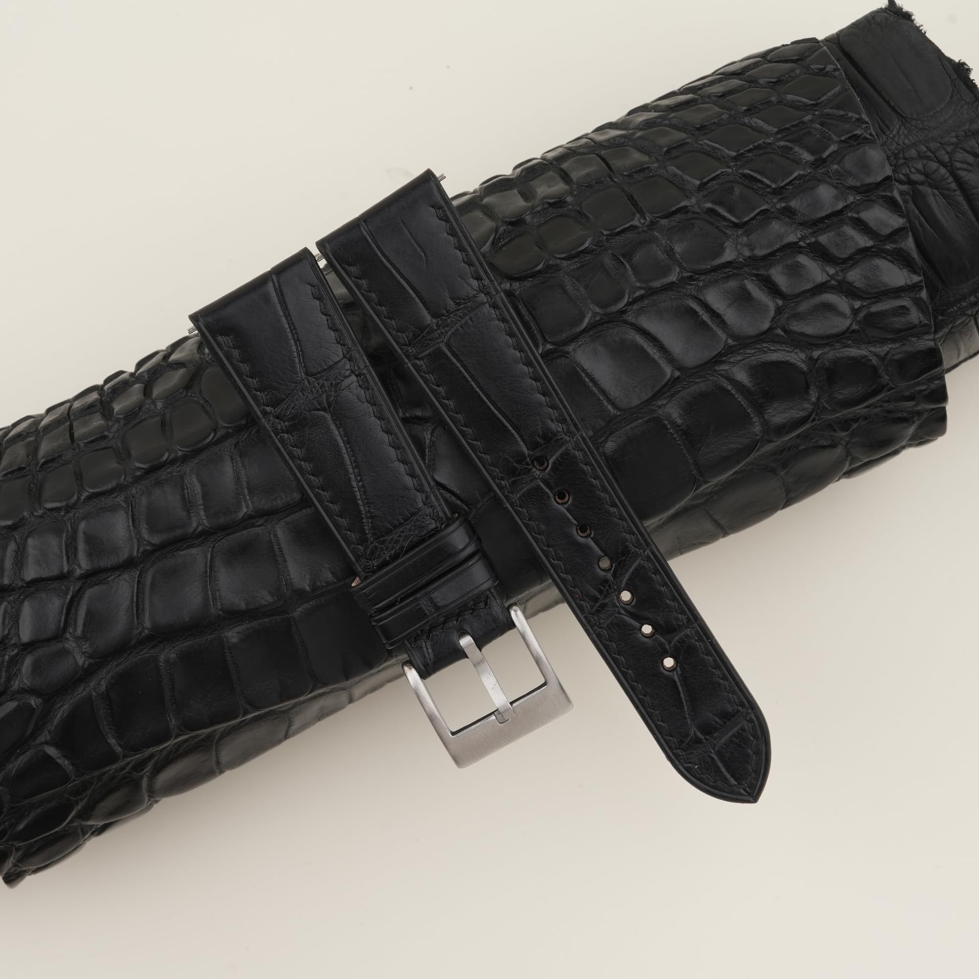 Handmade Genuine Alligator Leather Watch Band - Quick Release Pearl White Epsom Leather Strap for Men & Women (16mm 18mm 19mm 20mm 22mm) - Perfect for Luxury Watches, Dress Occasions & Everyday Wear