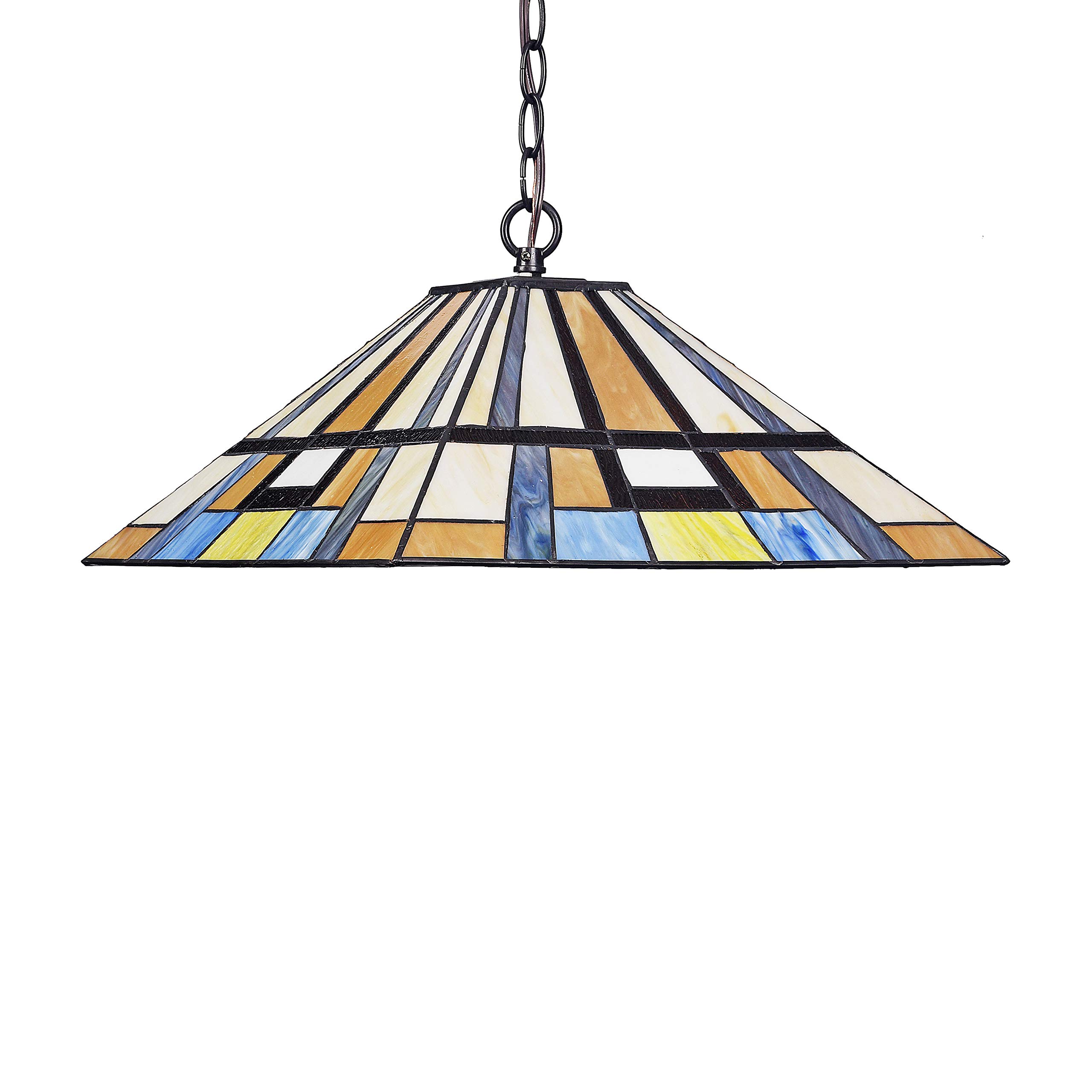 Mission 2 Light Black Bronze Ceiling Pendant - 16 Inch Wide Modern Farmhouse Lighting for Dining Room, Kitchen Island & Bedroom