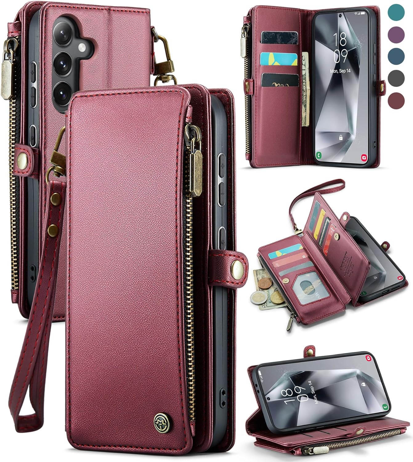 Samsung Galaxy S24 Plus Wallet Case with Card Holder - Slim Protective Phone Cover for Everyday Use & Travel
