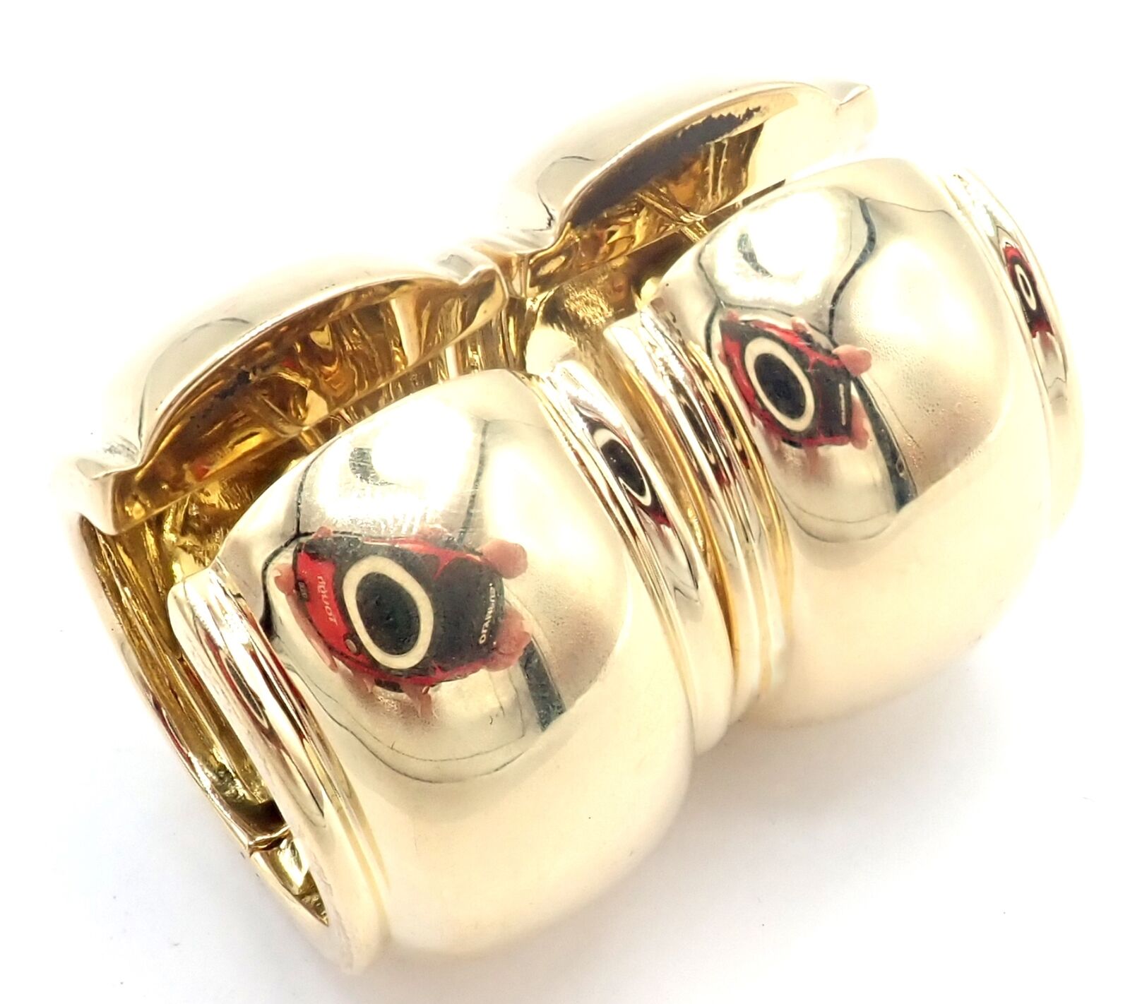 Authentic Vintage Tiffany & Co 18k Yellow Gold Wide Hoop Earrings - Luxury Jewelry for Women, Perfect for Weddings, Parties & Special Occasions