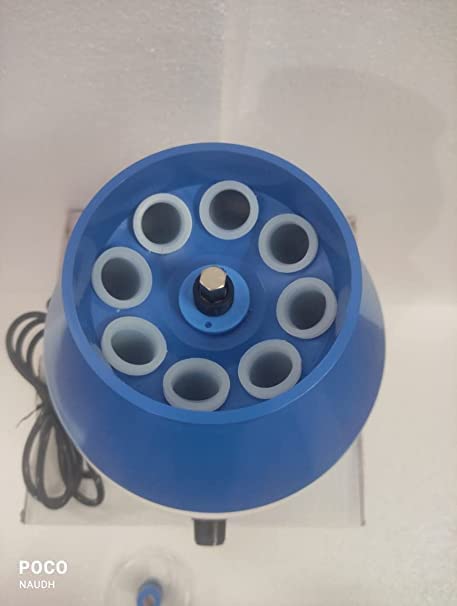 High-Speed Laboratory Centrifuge Machine - 8 Tubes x 15ml Capacity, 3500 RPM with Rubber Vacuum Foot & Heavy Metal Body - Ideal for Medical Labs, Blood Sample Processing, and Scientific Research