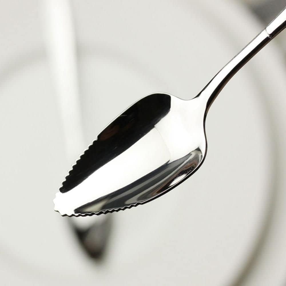 Premium Stainless Steel Grapefruit Spoons - Serrated Edge for Citrus Fruits, Kiwi, Avocados, Salads & Desserts | Durable Kitchen Utensils for Breakfast, Brunch & Fruit Serving