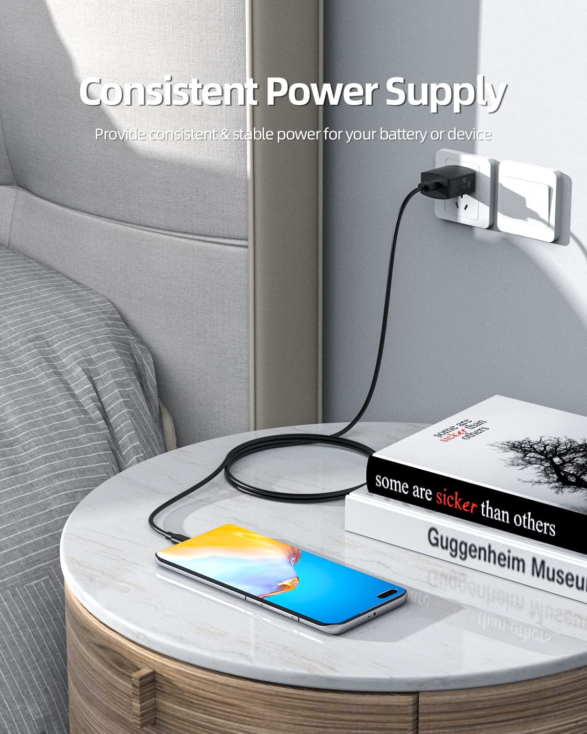 10W Fast Charger for Lenovo Tablets - Dual Port Micro USB & USB-C Adapter - Perfect for Home, Office, and Travel Charging