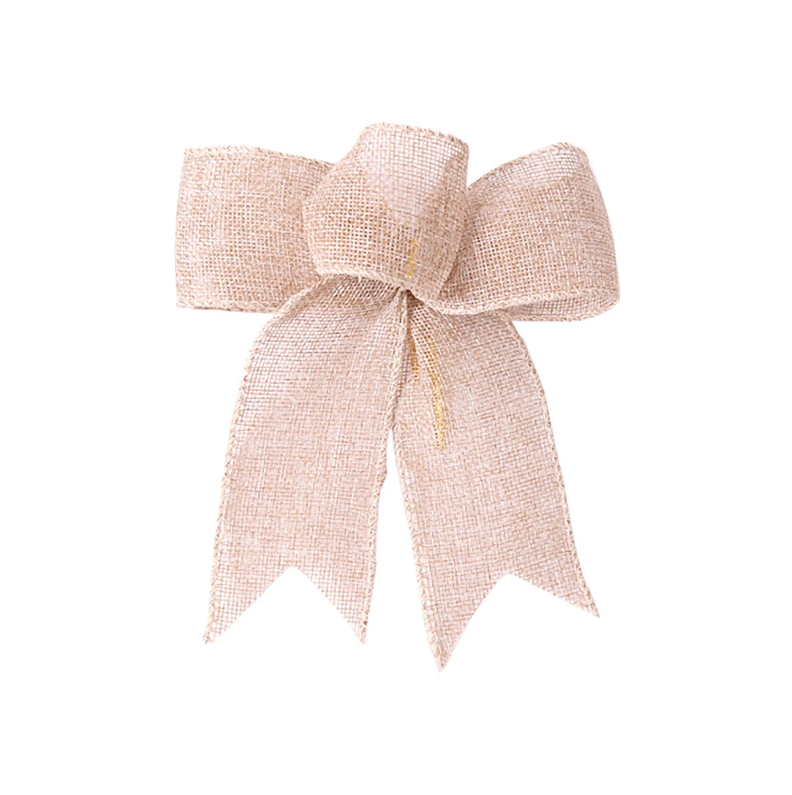 Elegant Linen Christmas Bows - Premium Tree & Wreath Decorations with Fall Berries | Holiday Home Decor for Christmas Tree, Mantel & Front Door