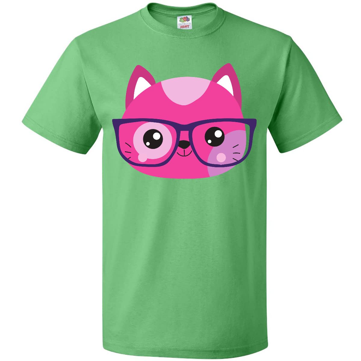 Inktastic Hipster Cat with Glasses - Cute Kitten Graphic Tee for Men & Women | Funny Cat Lover T-Shirt for Casual Wear & Gifts