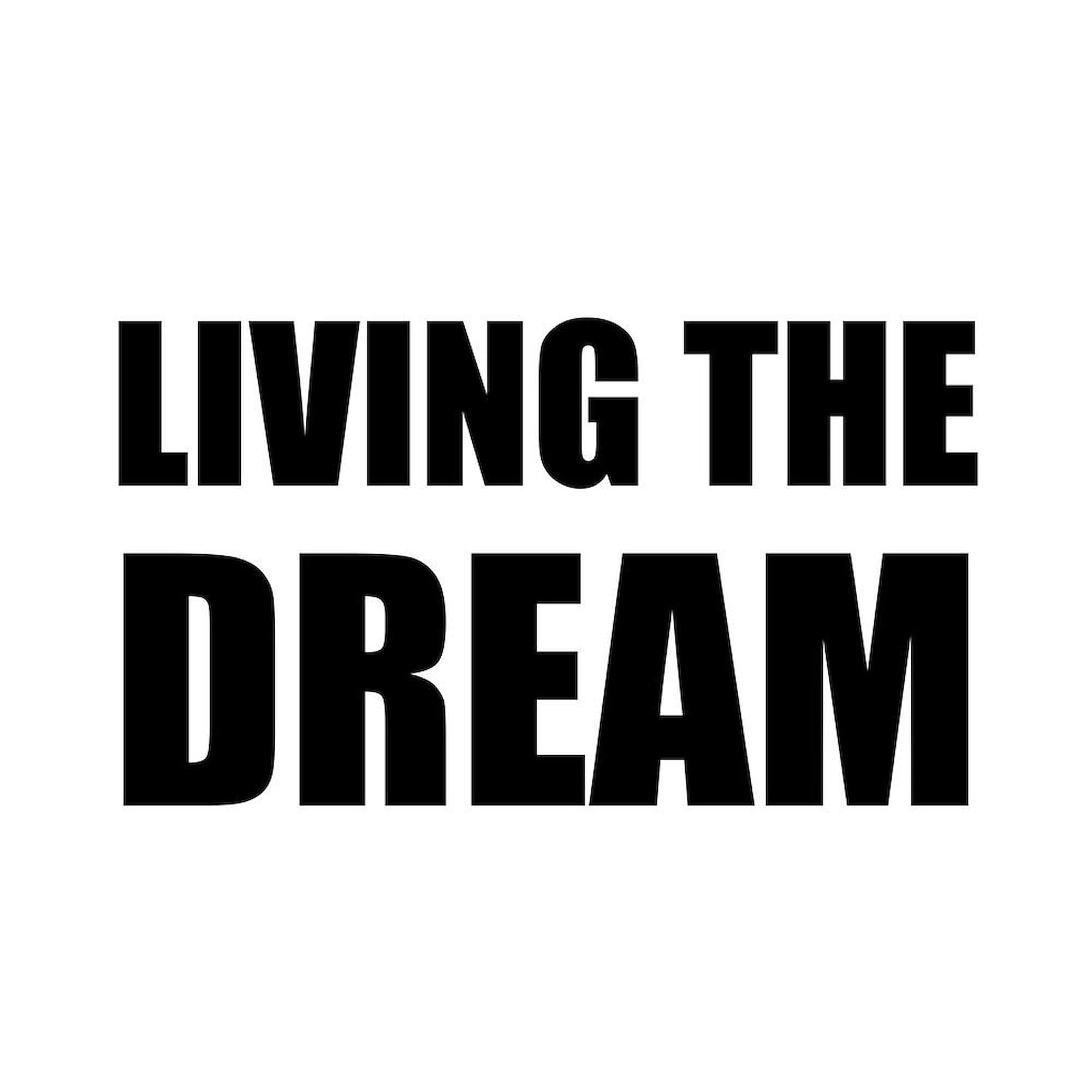 Living The Dream 11 oz (325 ml) Ceramic Coffee Mug - Inspirational Gift for Coffee Lovers, Office Use & Home Decor