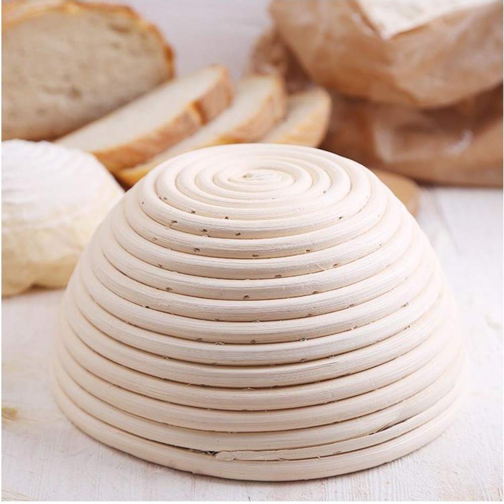 7.1 Inch Round Banneton Proofing Basket - 100% Natural Rattan Brotform for Sourdough Bread Baking | Perfect for Home Bakers & Artisan Bread Making | Dough Rising & Shaping Tool for Professional Results