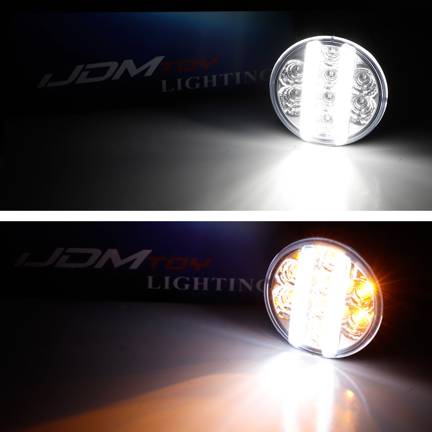 Jeep Wrangler JK Clear Lens LED DRL Turn Signal with LED Sidemarker Combo Kit - Upgrade Headlights for Off-Road Driving & Nighttime Safety