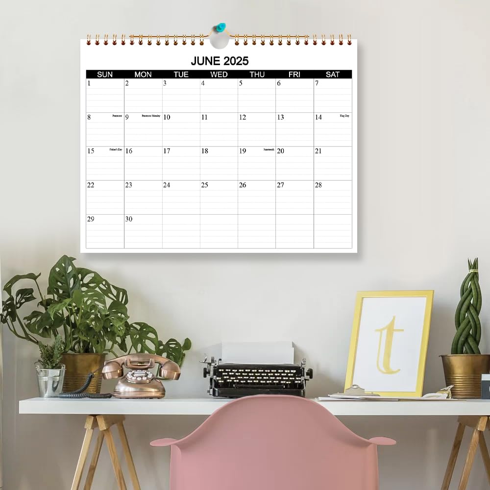2025-2026 Wall Calendar | 19-Month Planner from June 2025 to December 2026 | Thick Paper 8.5