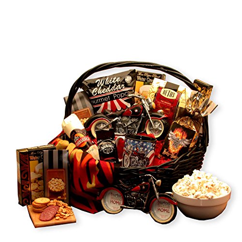 Premium Motorcycle Rider Gift Basket - Gourmet Snacks, Treats & Road Trip Essentials - Perfect Biker Gift for Birthdays, Anniversaries & Motorcycle Rallies
