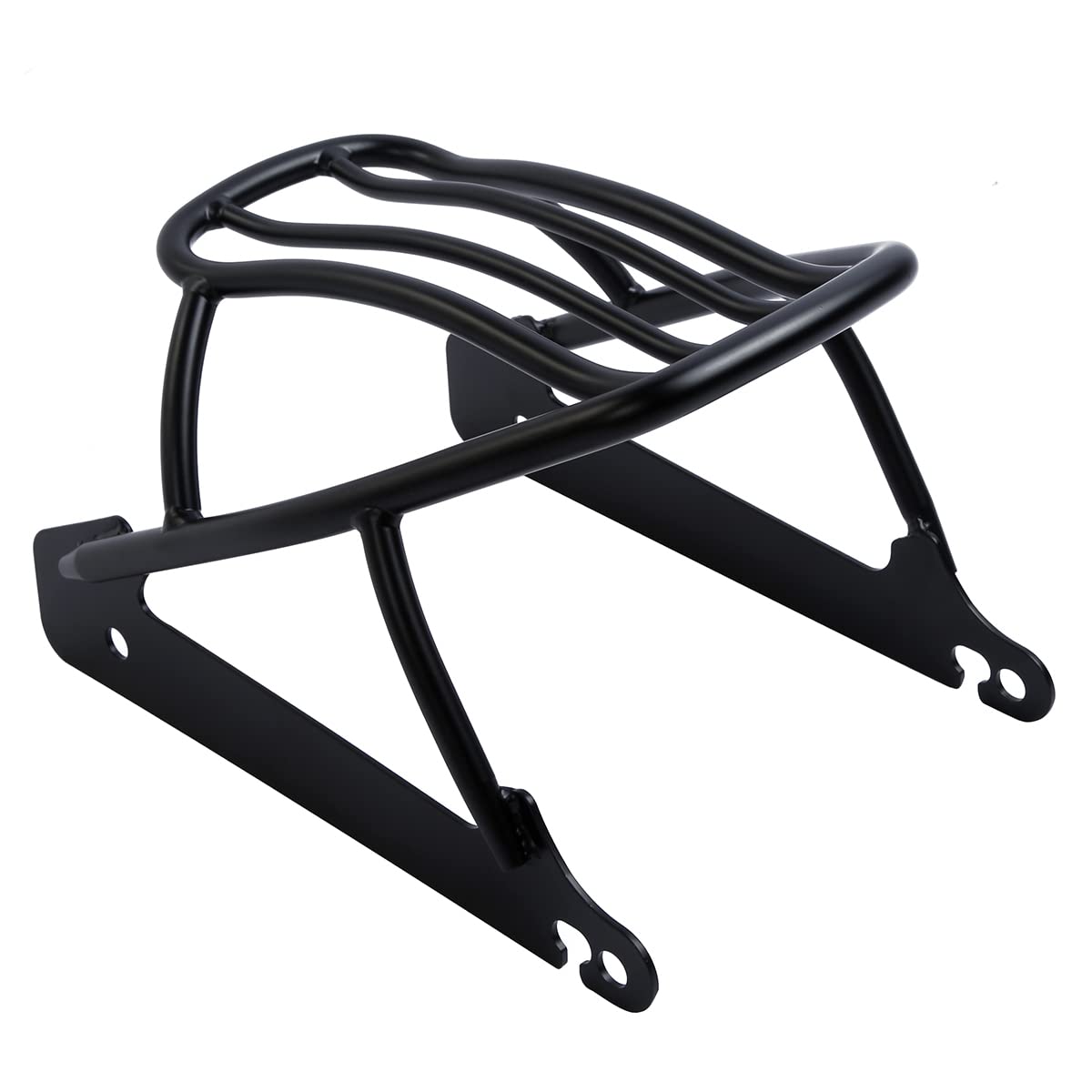 TCT-MOTORPARTS Black Heavy-Duty Solo Luggage Rack for Harley Dyna Street Bob & Super Glide 2006-2017 Models (Replaces OEM 52796-09) - Perfect for Motorcycle Touring & Daily Commuting