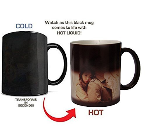 Funny Heat Sensitive Color Changing Coffee Mug - 11oz Ceramic Cup with 