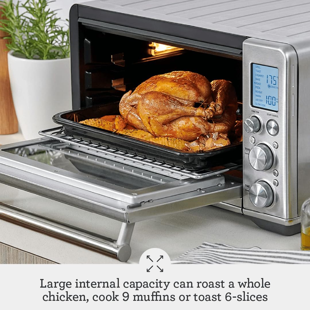 Sage Smart Oven Air Fryer Toaster Oven with Convection - 6-Slice Countertop Oven, SOV860BSS in Brushed Stainless Steel - Perfect for Baking, Roasting, Air Frying & Toasting in Small Kitchens