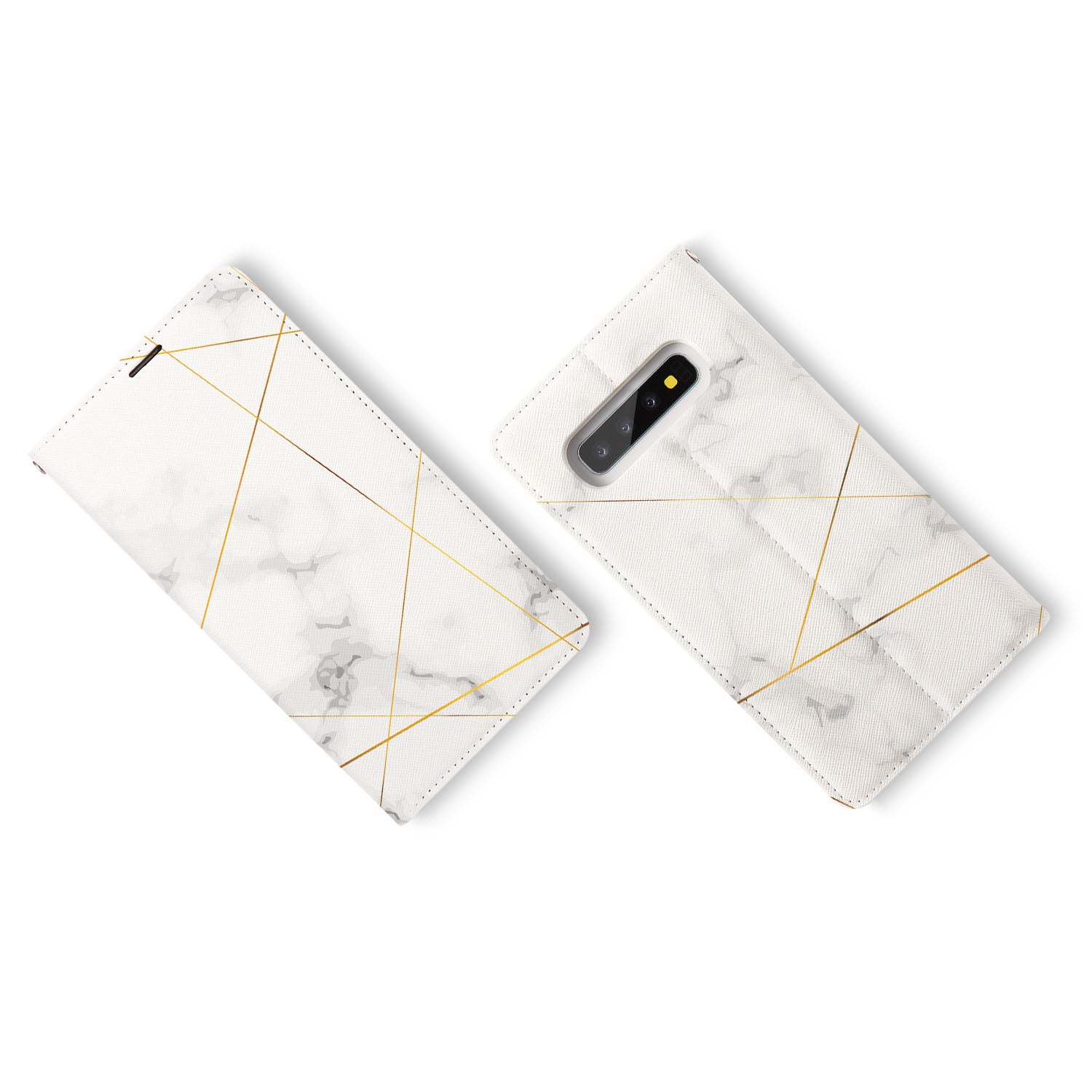 Samsung Wallet - Genuine Leather Marble Design 2020 Edition | Slim & Stylish Card Holder for Men & Women | Perfect for Travel, Business & Everyday Use