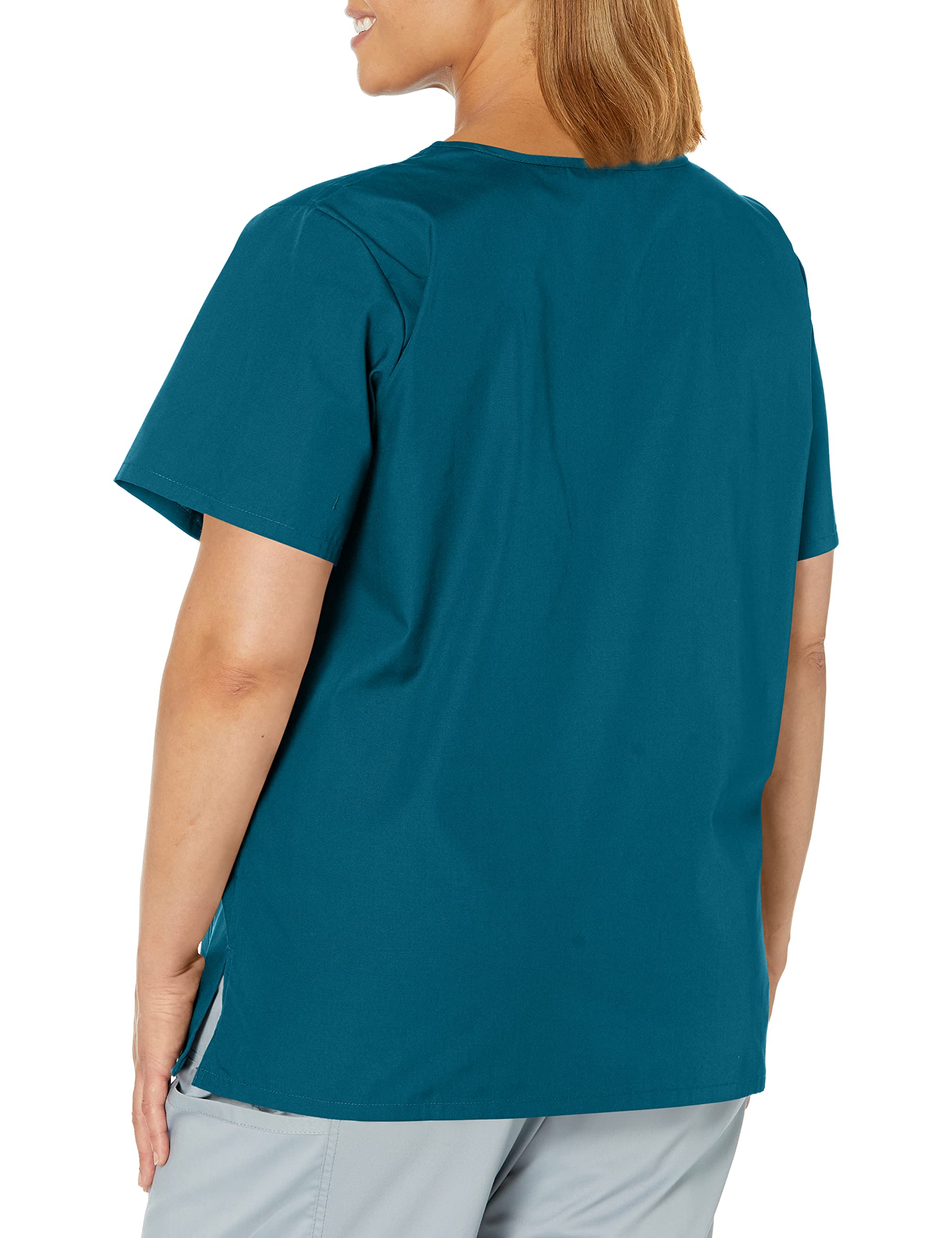 Landau Scrub Zone Relaxed Fit 2-Pocket V-Neck Scrub Top for Women 70221 - Comfortable Medical Uniform for Nurses & Healthcare Professionals - Perfect for Hospitals, Clinics & Long Shifts