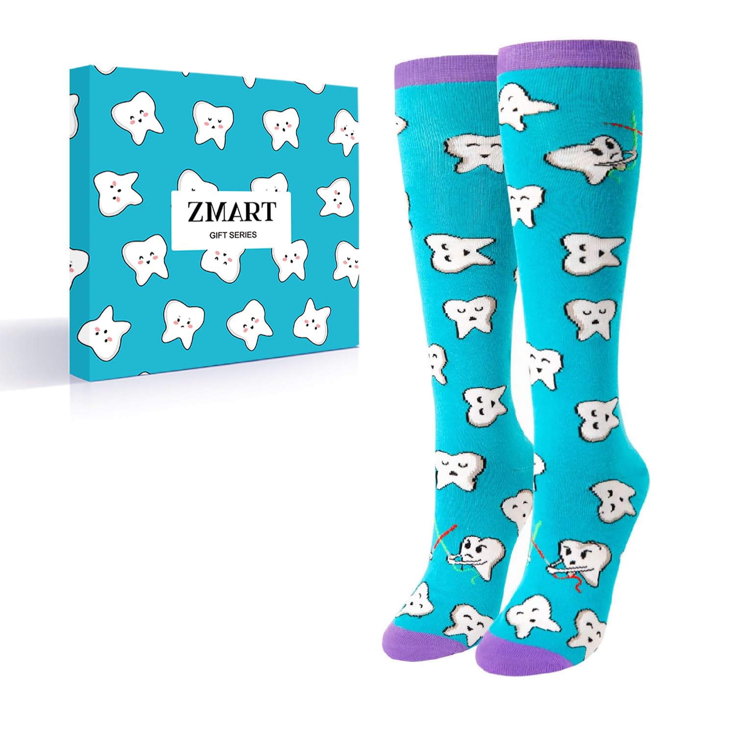 Dentist Socks for Women - Funny Dental Assistant Gifts for Work & School