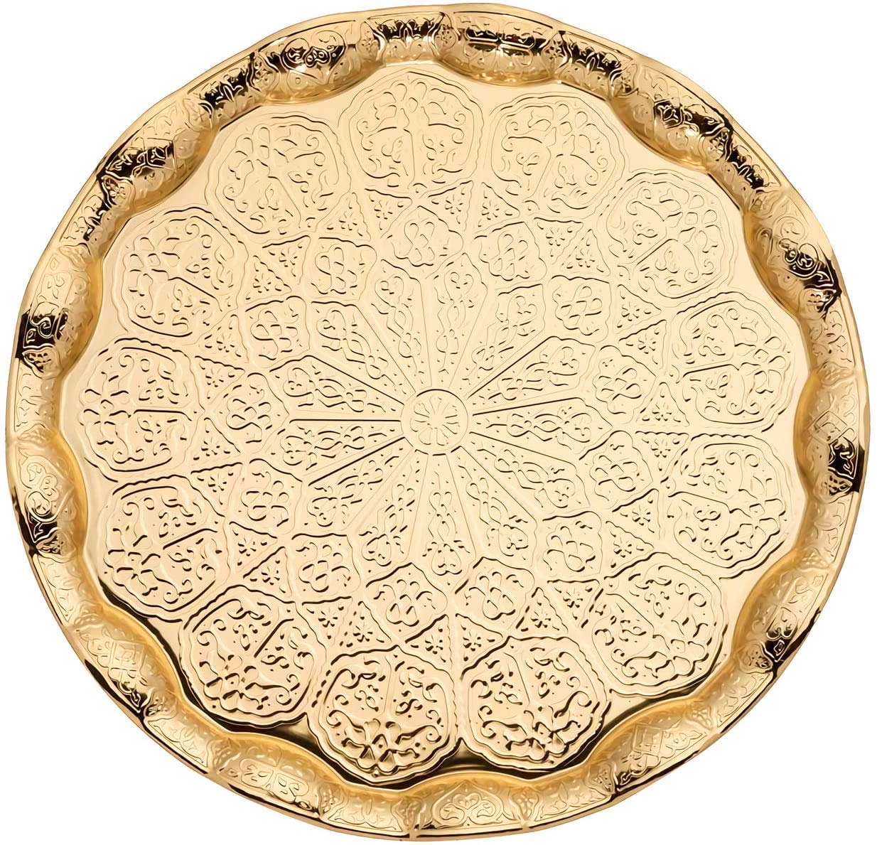 Premium 6-Piece Turkish Coffee Cup Set with Saucers & Lids - Ottoman Tulip Design (Gold/Lale) - Traditional Espresso Cups for Home, Cafe & Gift Giving