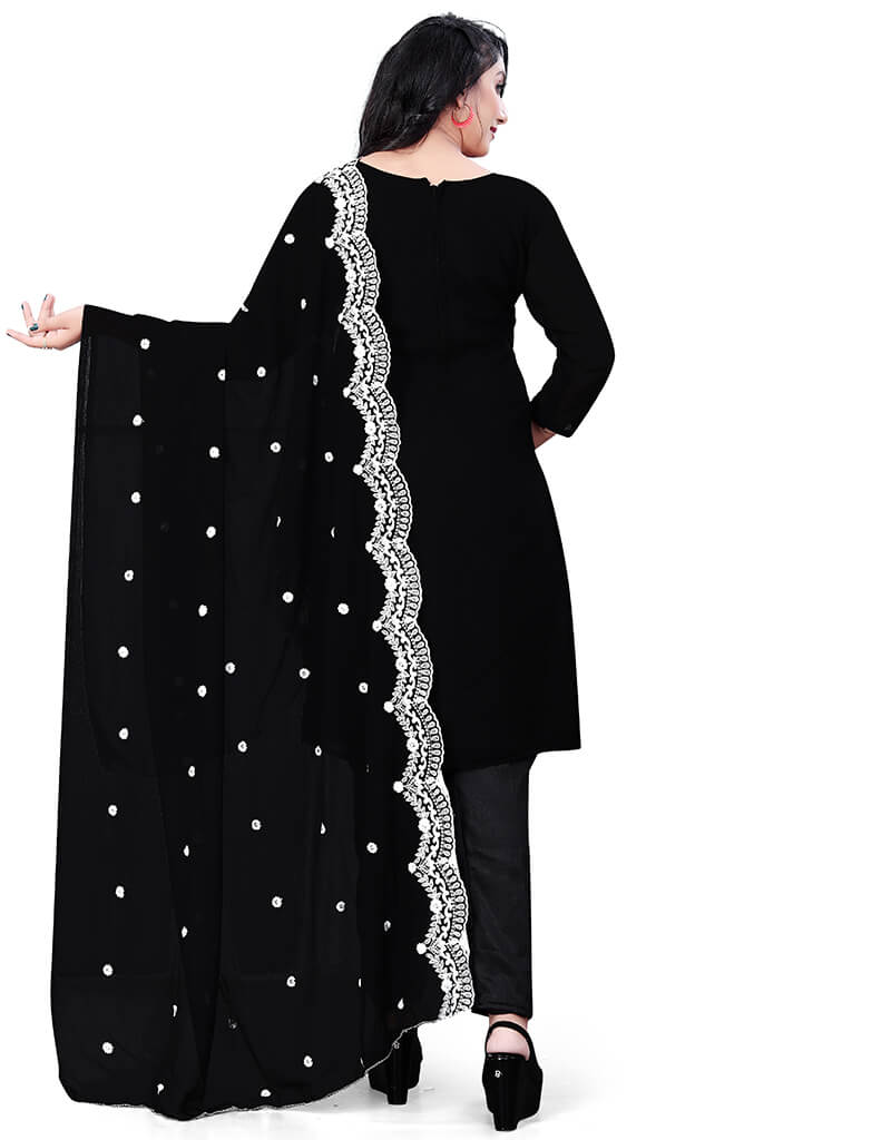 Elegant Black Georgette Pant Salwar Suit for Women - Traditional Indian Ethnic Wear for Weddings, Parties & Festive Occasions