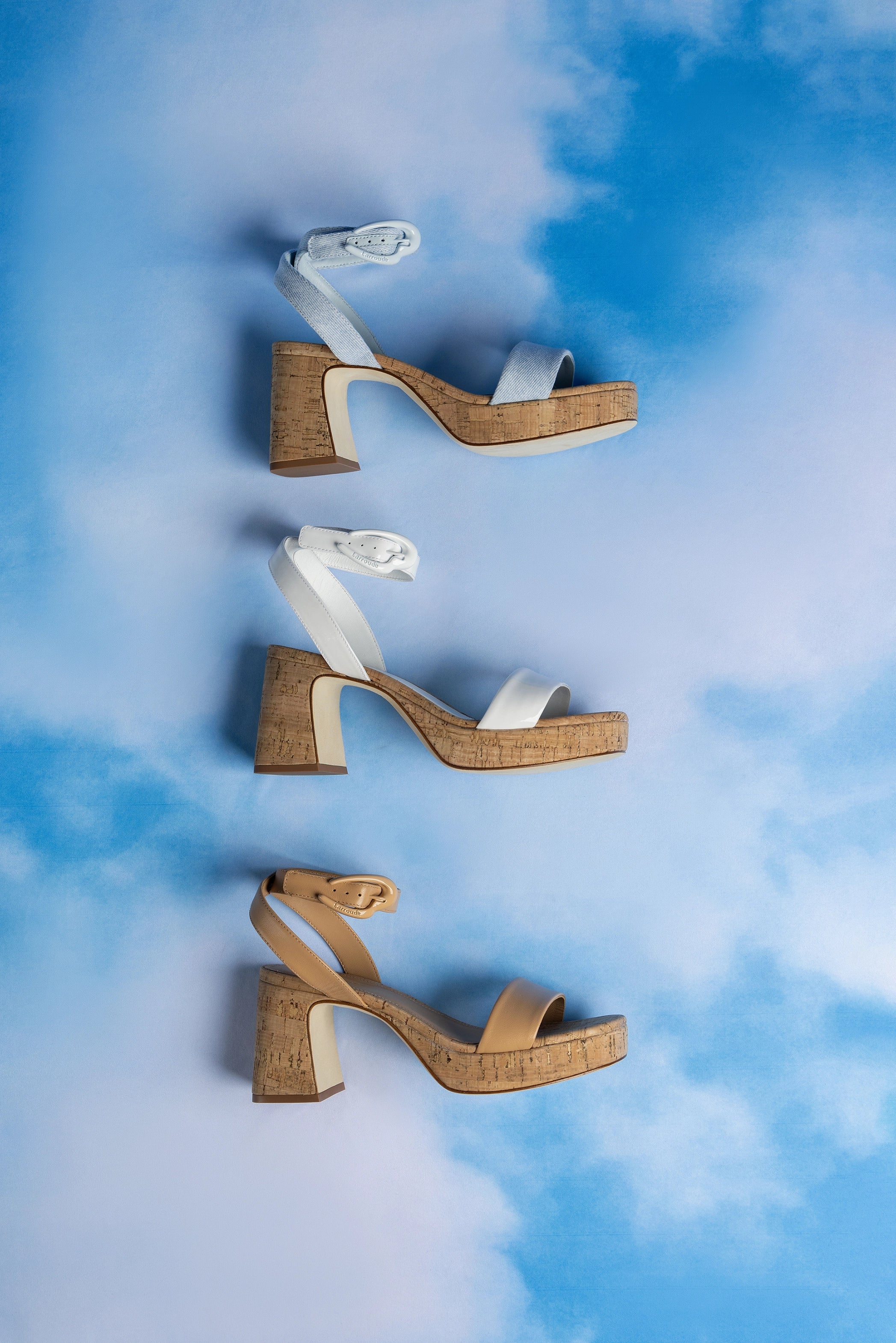 Dolly Verona Low Sandal - Women's Maya Denim & Natural Cork Wedge Sandals for Summer | Beach, Vacation & Casual Outfit Essential