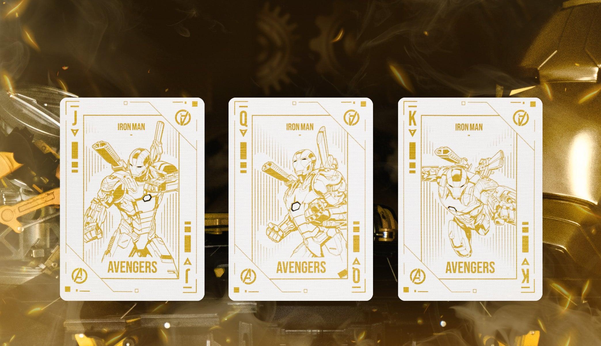 Iron Man MK 21 Gold Foil Playing Cards - Premium Collectible Marvel Superhero Poker Cards for Game Nights, Gifts & Collectors