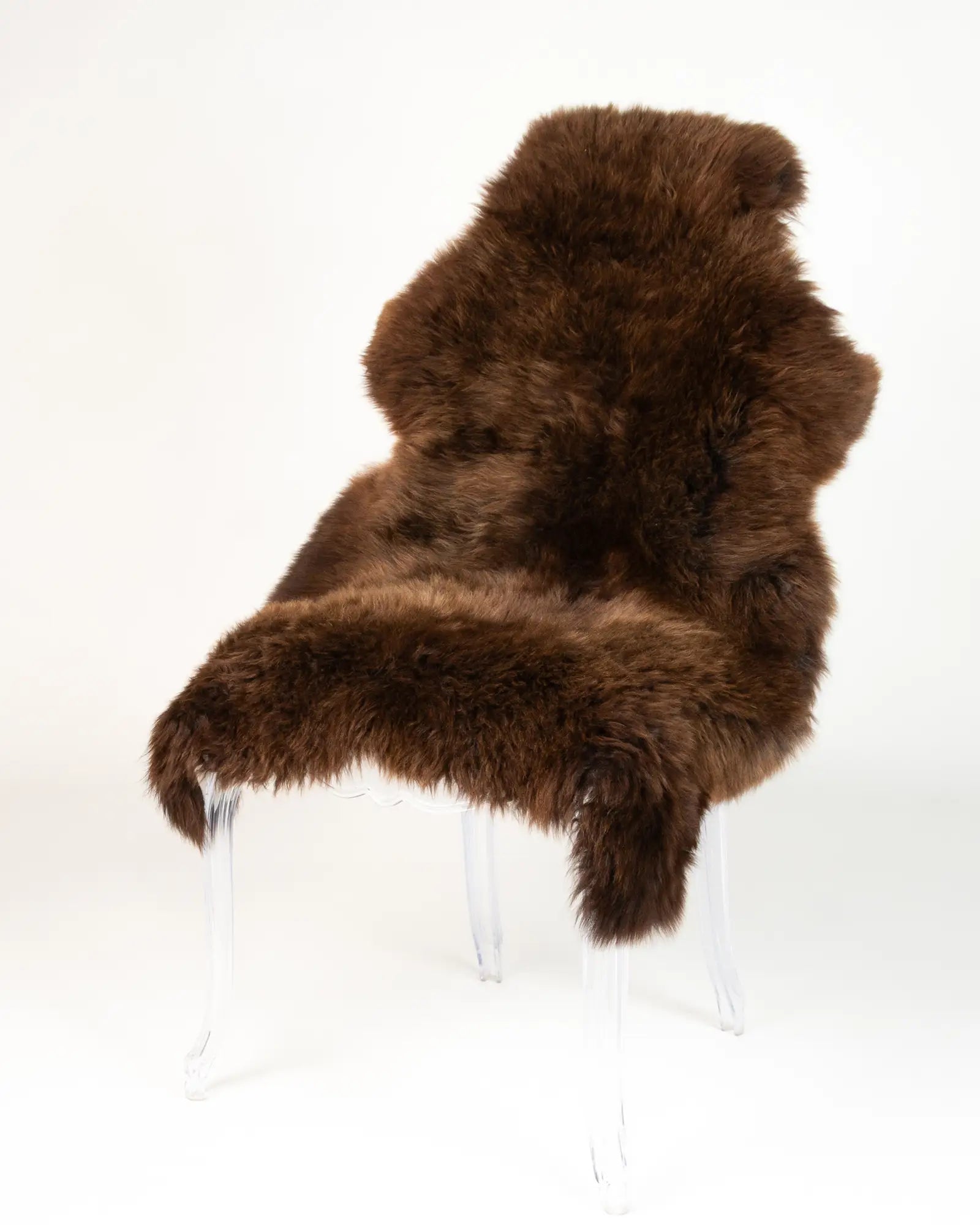 Premium 100% Natural Chocolate Brown New Zealand Sheepskin Rug - Soft & Luxurious for Living Room, Bedroom, or Nursery Decor
