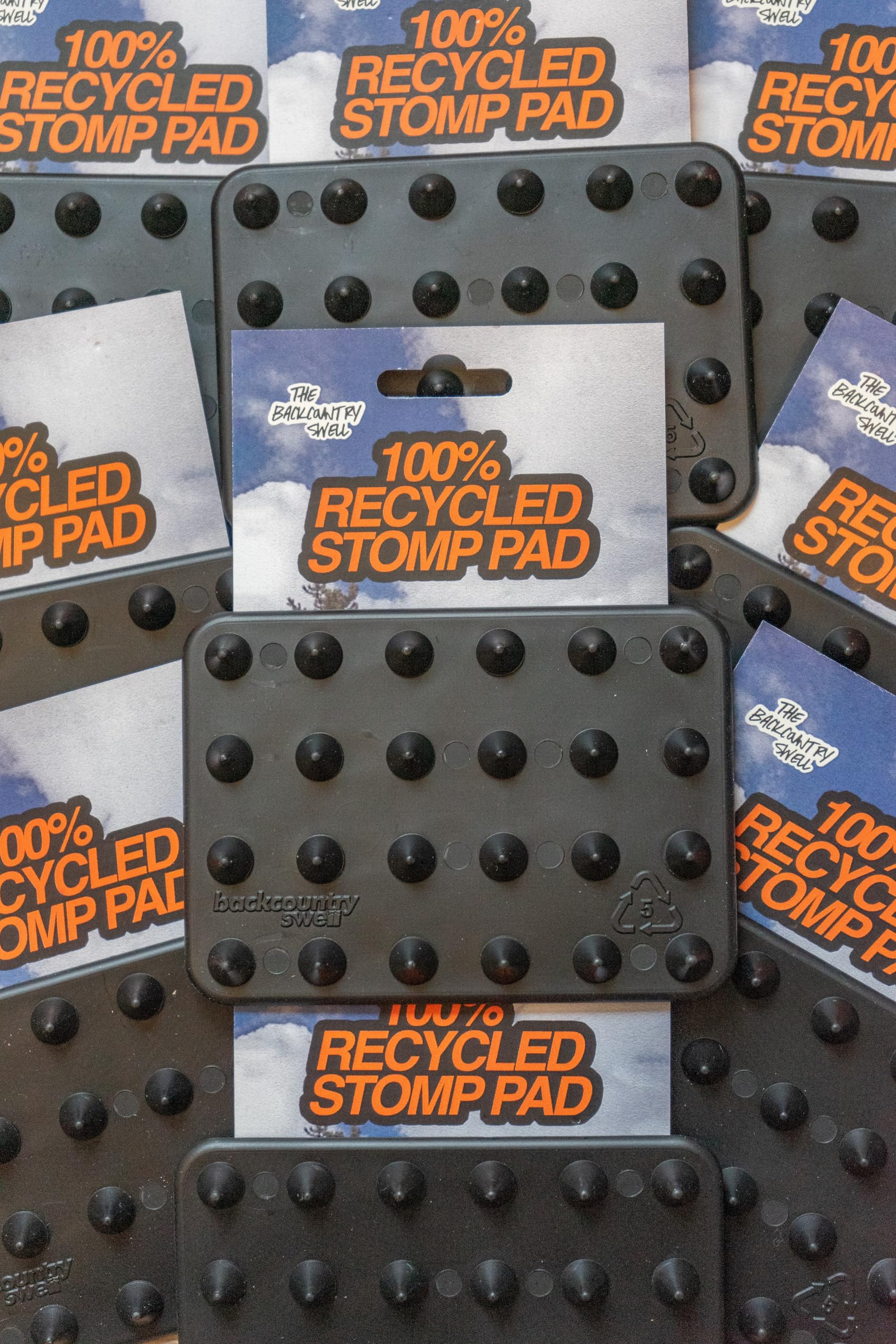 Eco-Friendly Snowboard Stomp Pad - 100% Recycled Plastic with Spike Grip for Maximum Traction | Perfect for All-Mountain Riding & Park Sessions