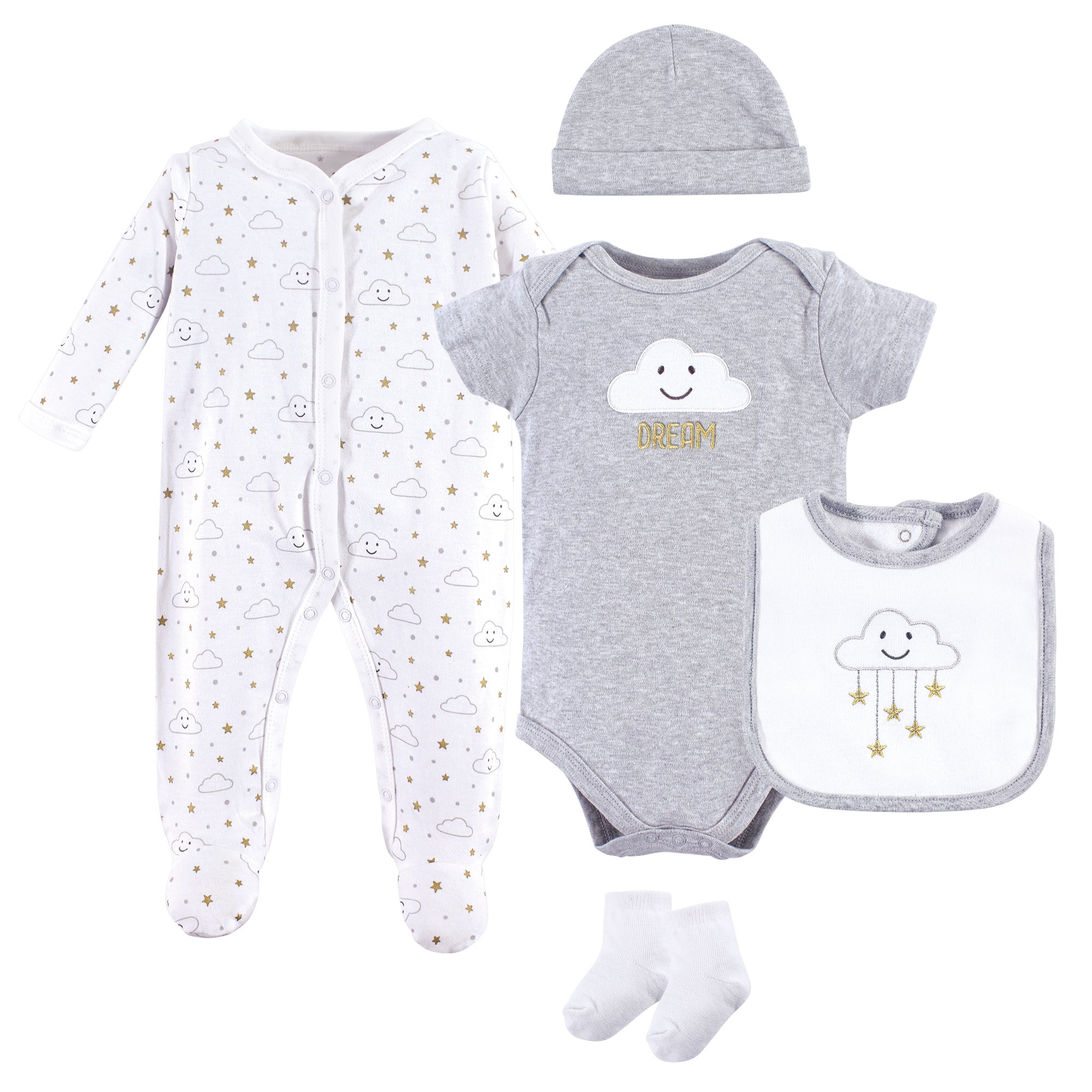 Hudson Baby Unisex Cotton Layette Set - Soft & Comfortable Newborn Outfit for Boys & Girls - Perfect for Baby Showers, Gifts & Everyday Wear