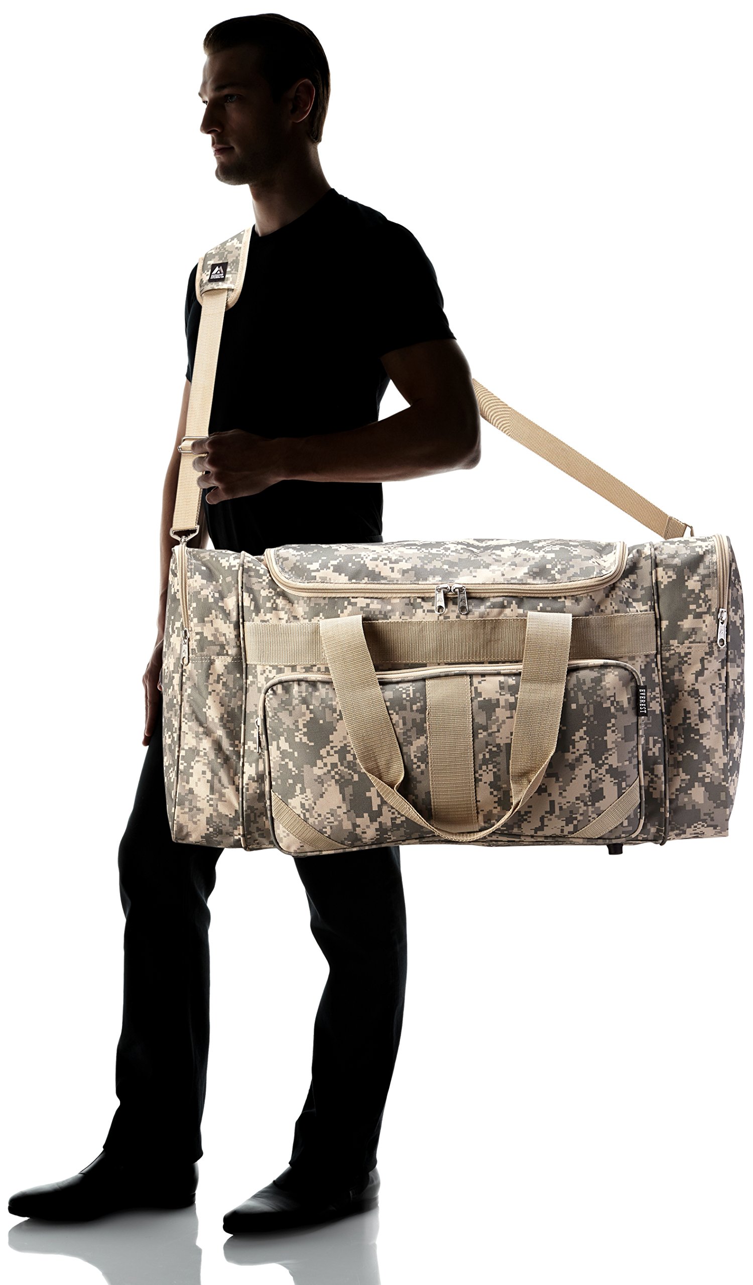 Everest Digital Camo Duffel Bag - Military Style Tactical Gear for Travel, Gym & Outdoor Adventures | Waterproof & Durable One Size Backpack for Men & Women