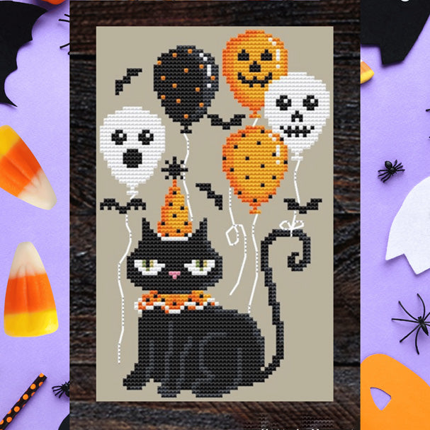 Halloween Cross Stitch Pattern for Party Animals - Fun DIY Decoration for Home, Costume Accessories & Spooky Party Decor