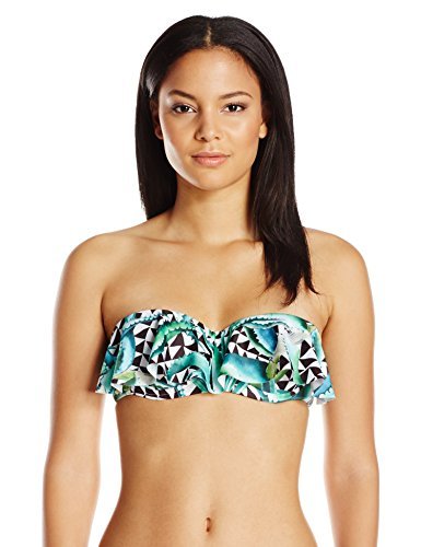Mara Hoffman Women's Ruffle Bandeau Bikini Top - Stylish Swimwear for Beach, Pool & Summer Vacations