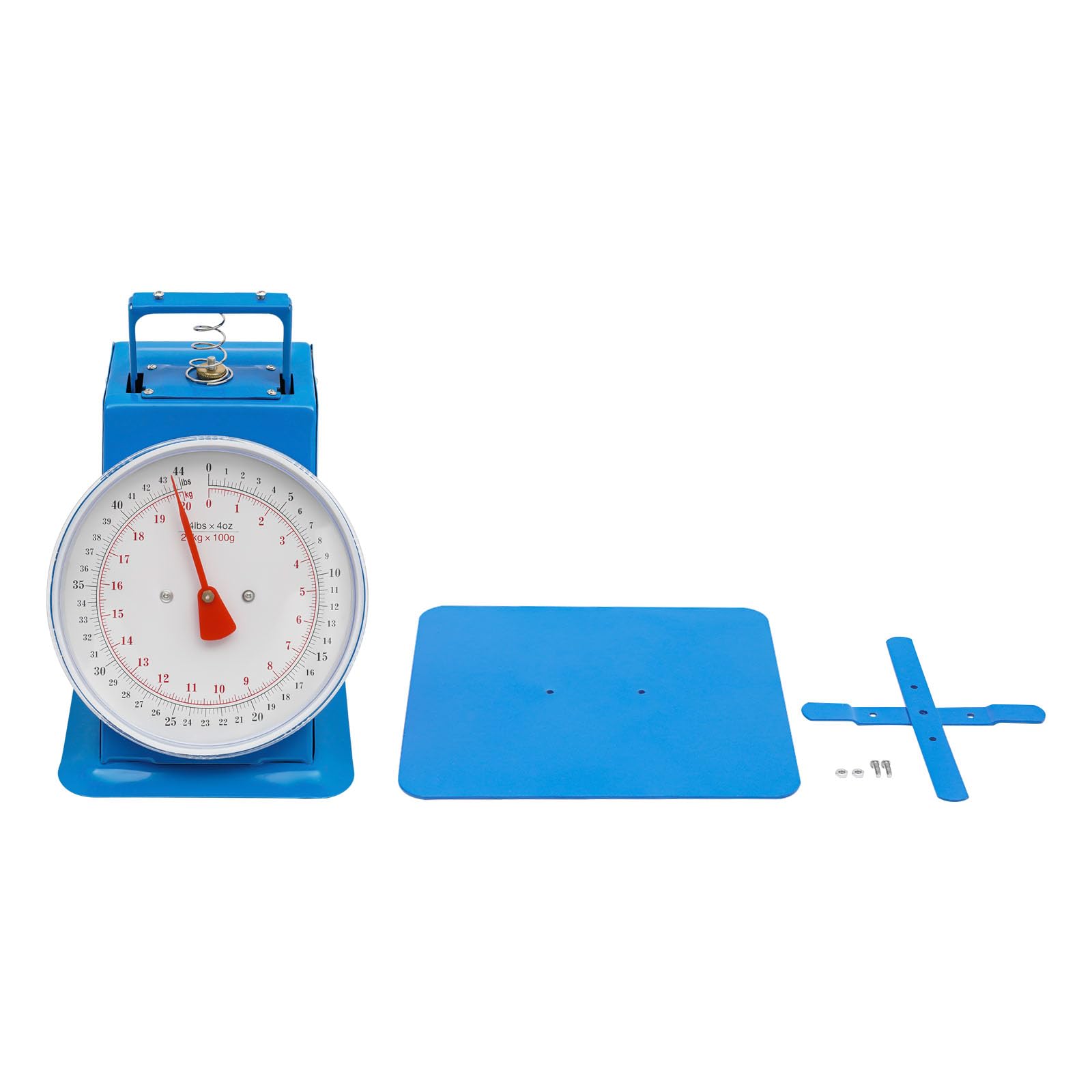 44 LBS Heavy Duty Stainless Steel Mechanical Scale - Industrial Portion Control Dial Scale for Kitchen, Food & Commercial Use | Durable Tabletop Spring Scale with Stainless Steel Platform | Perfect for Baking, Meal Prep & Restaurant Portioning